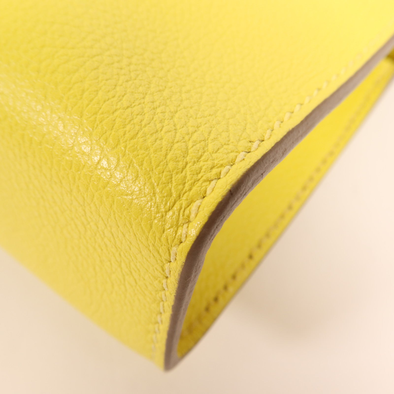 HERMES Evercolor皮革Clic-H 21銀扣肩背袋Lime