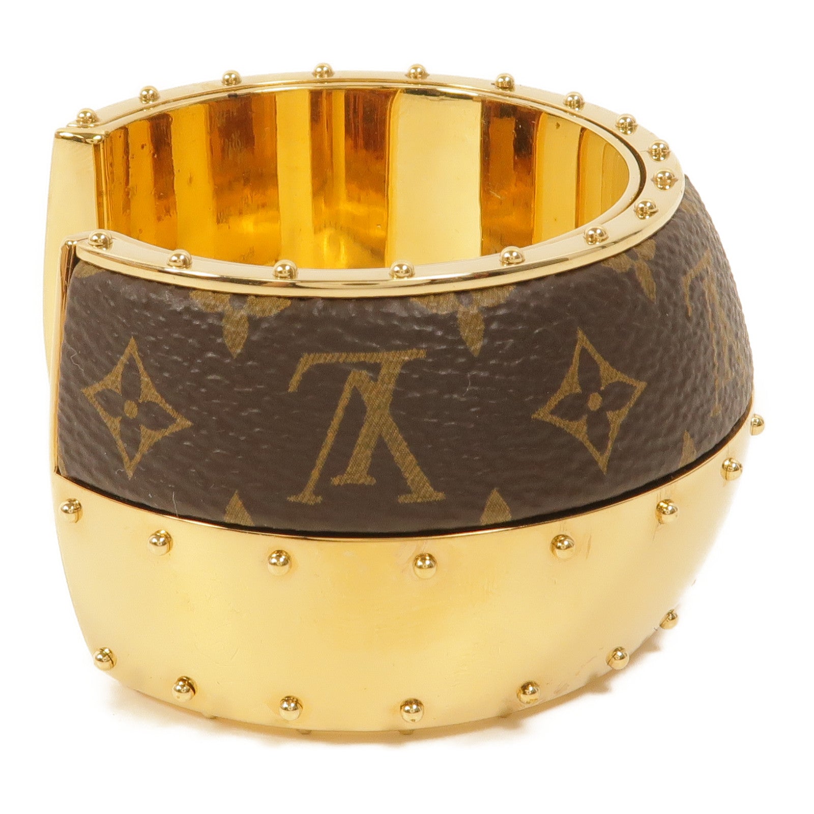 LOUIS VUITTON 金屬/Monogram Wild LV Cuff M手鐲