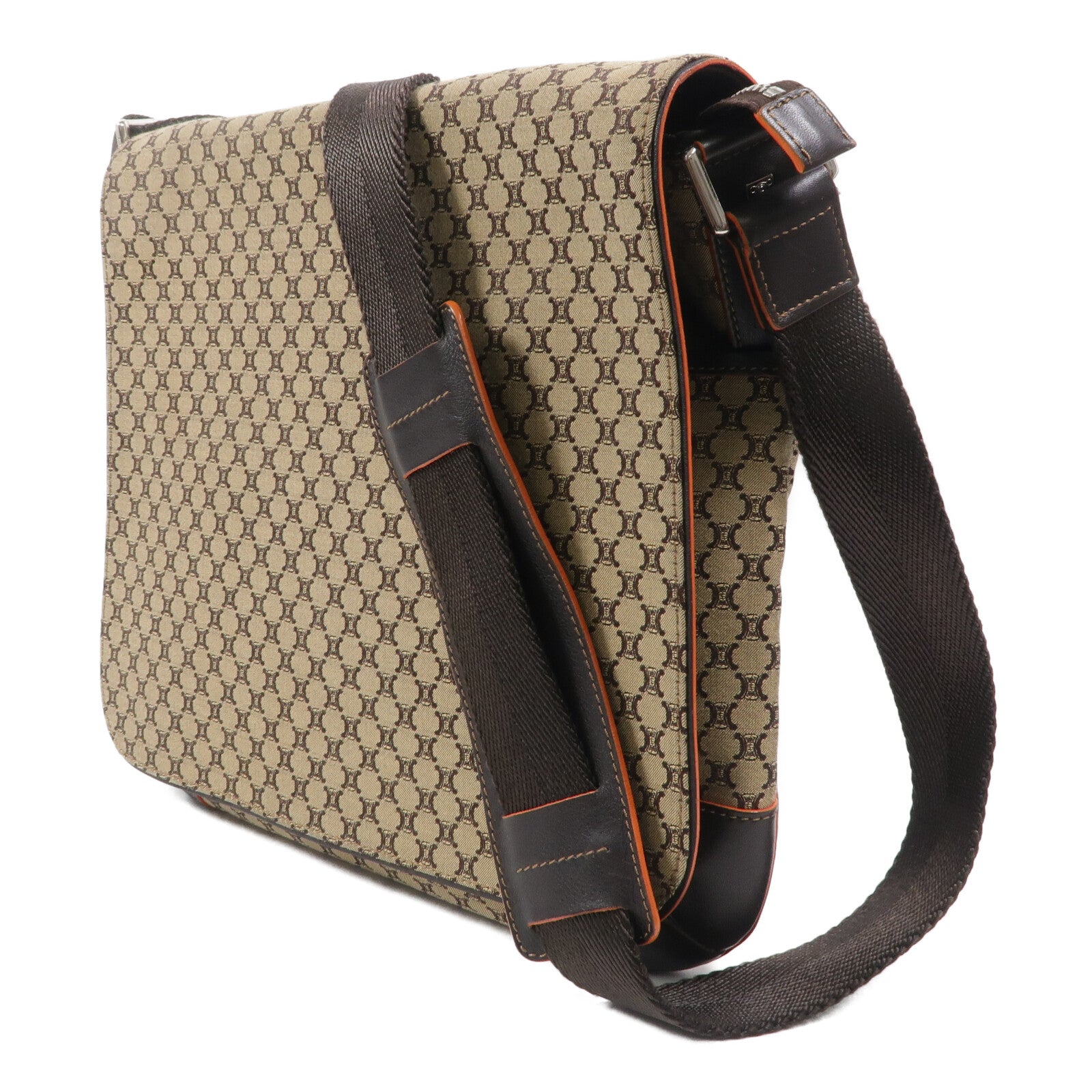 CELINE 帆布Vintage Messenger Flap Bag肩背袋