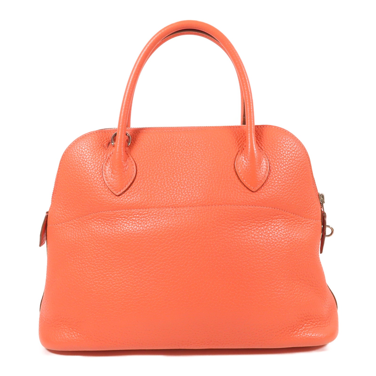 HERMES Clemence皮革Bolide 31銀扣手挽肩背兩用袋Rose Jaipur