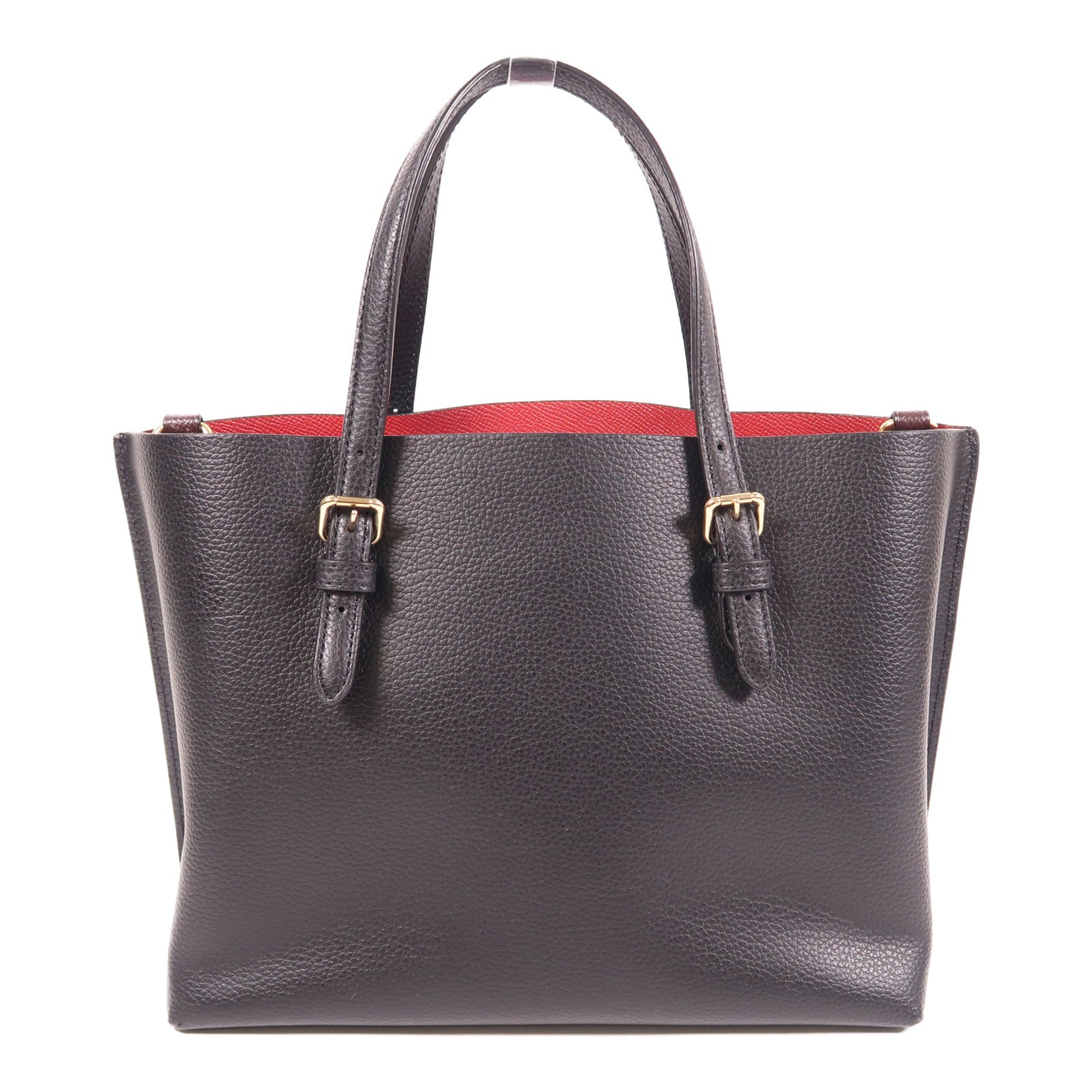 COACH 皮革2 Way Shoulder Bag金扣手挽肩背兩用袋黑色