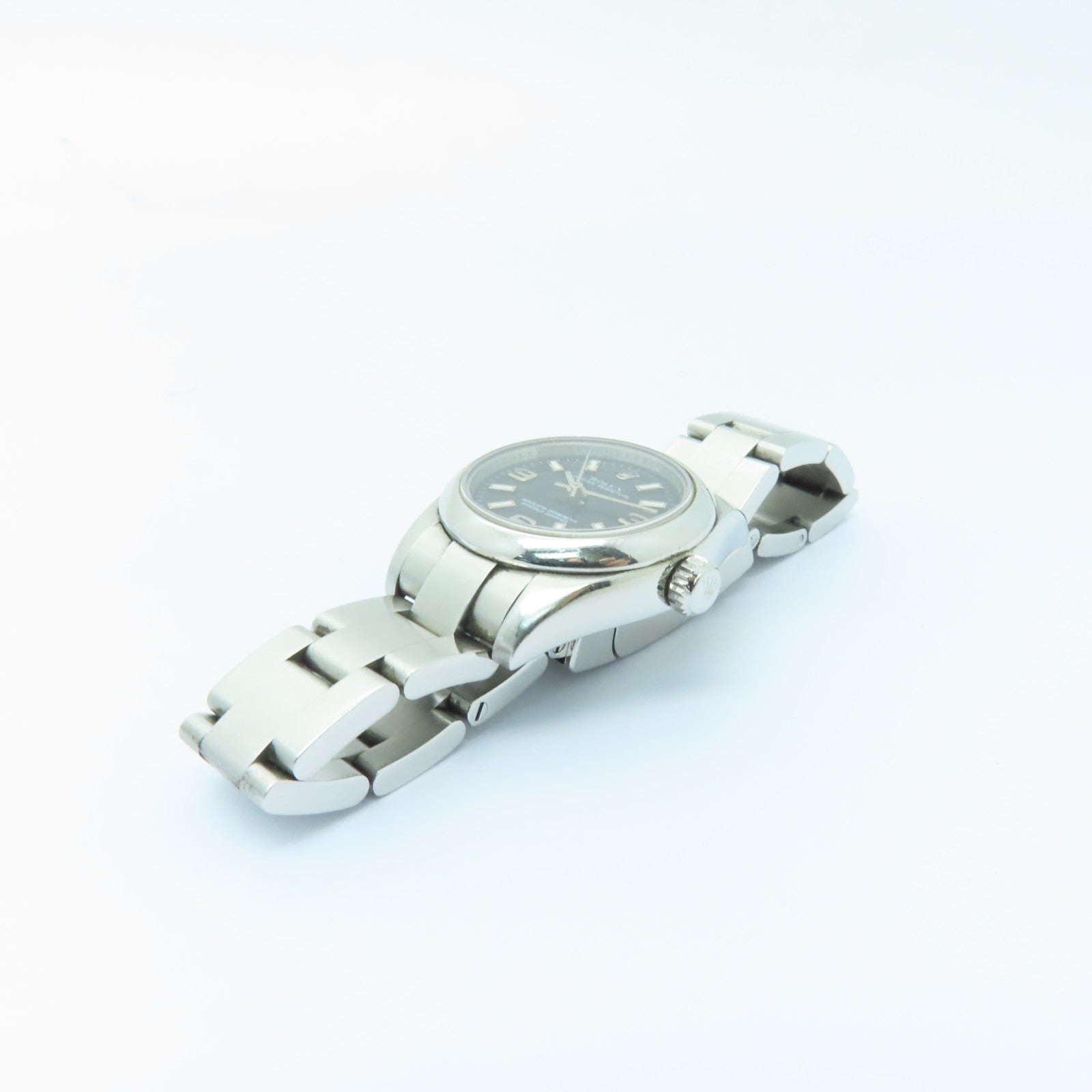 ROLEX Oyster Perpetual不鏽鋼手錶自動機芯黒色
