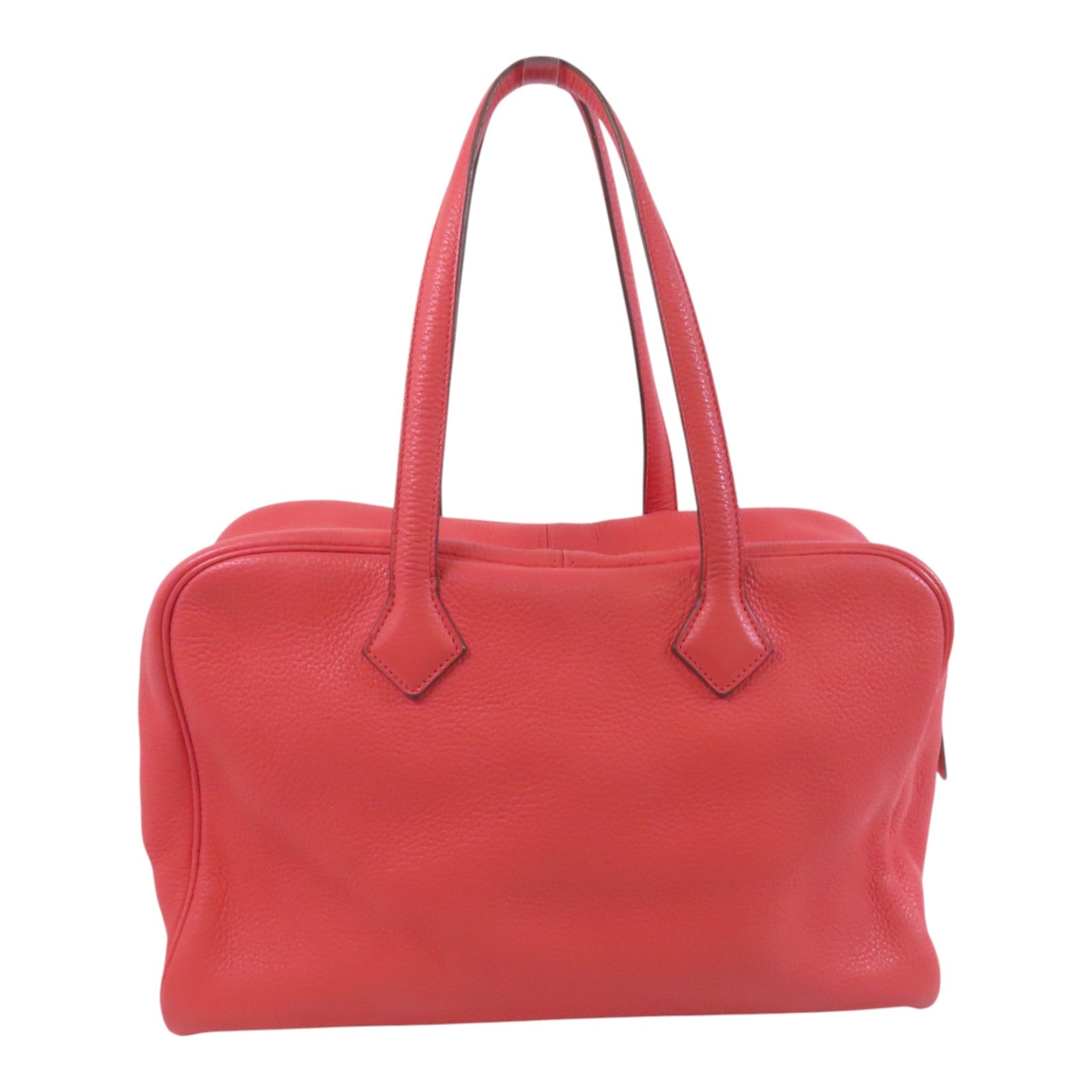 HERMES Clemence皮革Victolia銀扣手挽袋