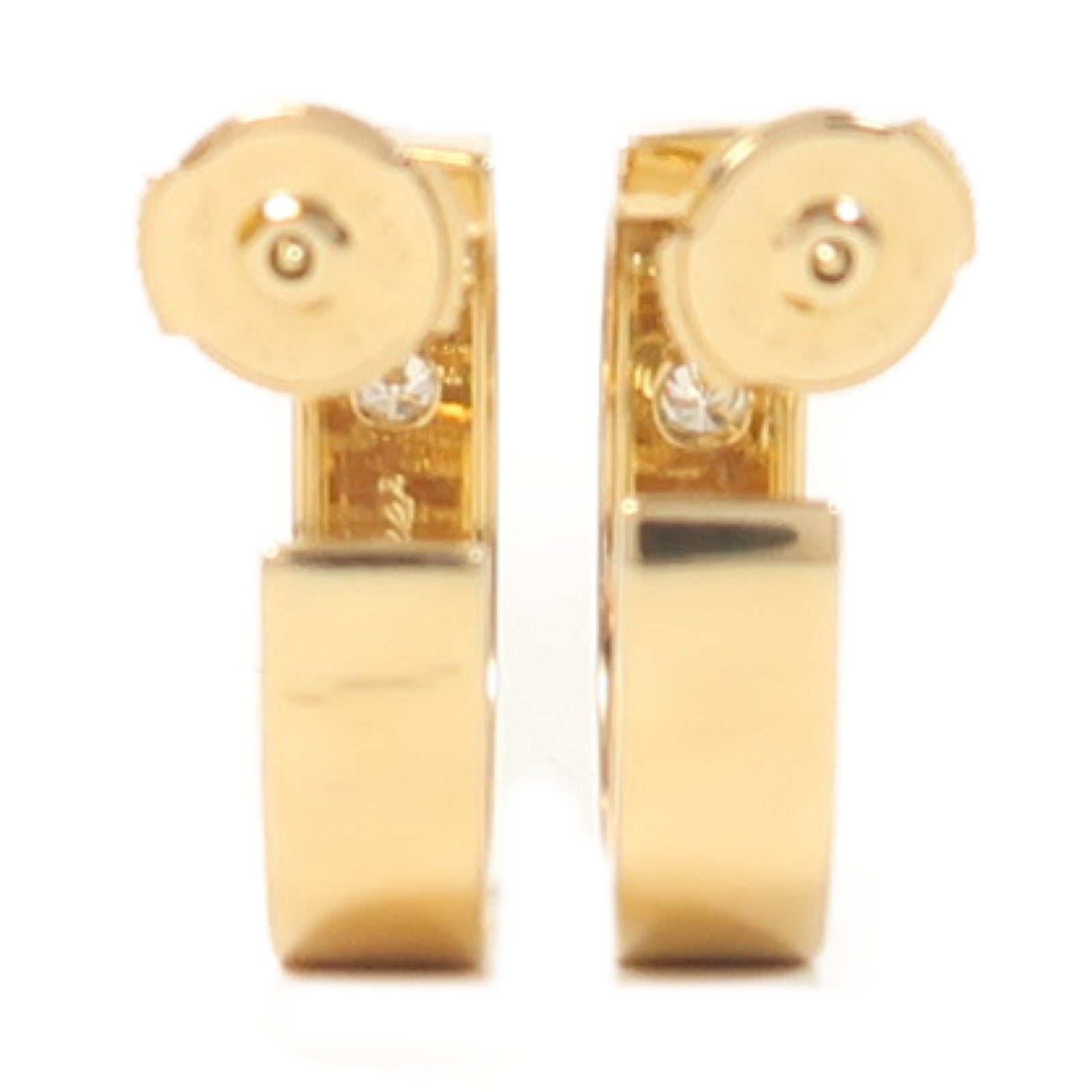 CARTIER 18K黃金Love Diamond Earrings鑽石耳環金色