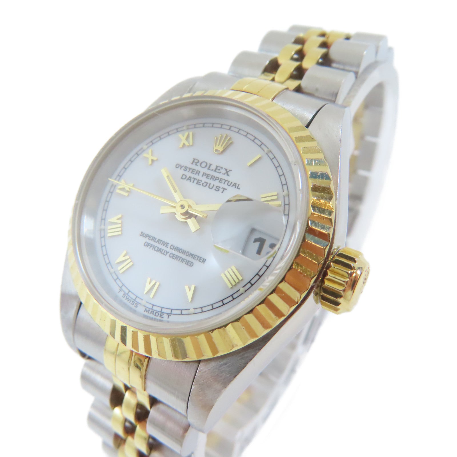 ROLEX Datejust不鏽鋼手錶自動機芯白色#14.5cm