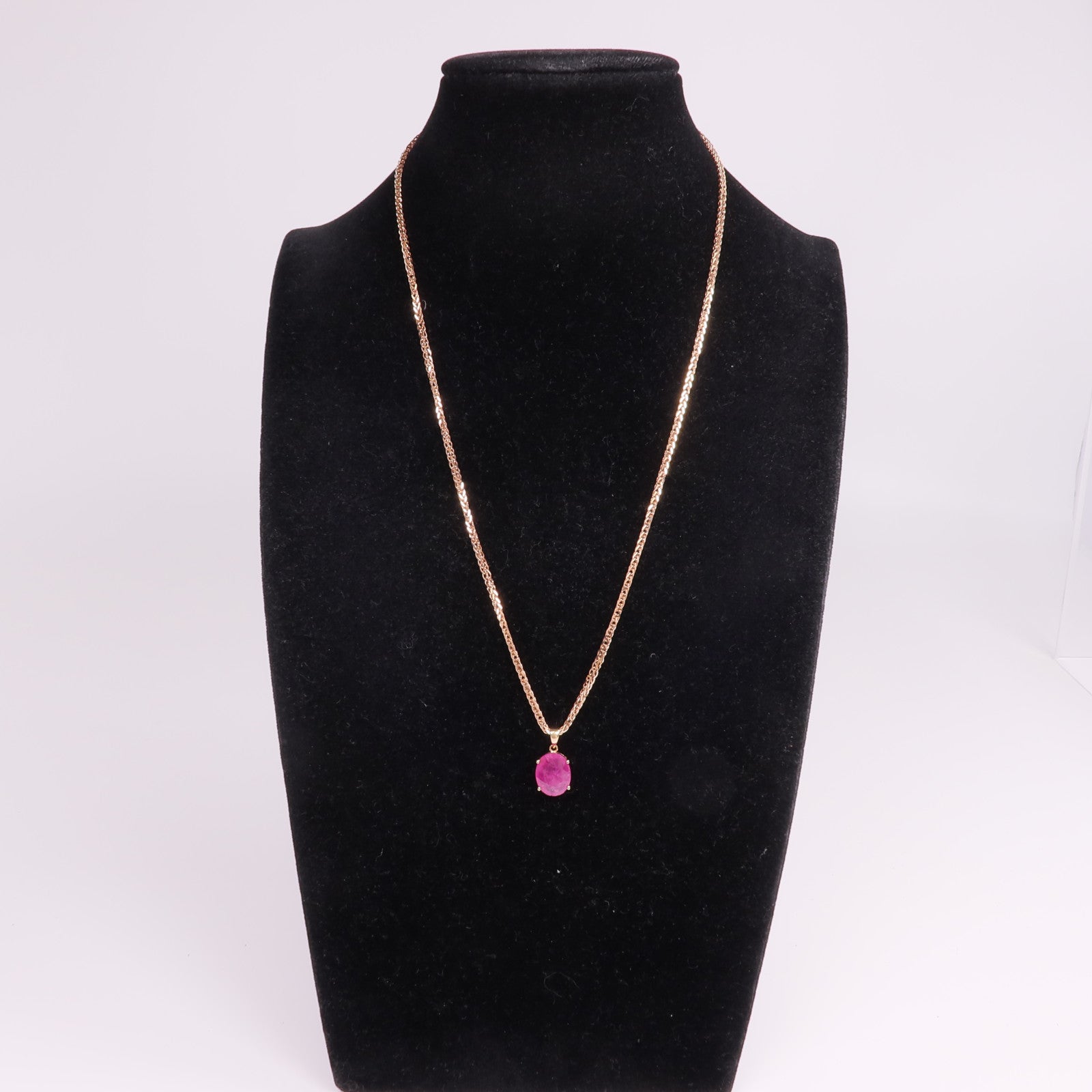 JEWELRY 【激減優惠】18K黃金/玫瑰金Ruby Necklace紅寶石項鍊