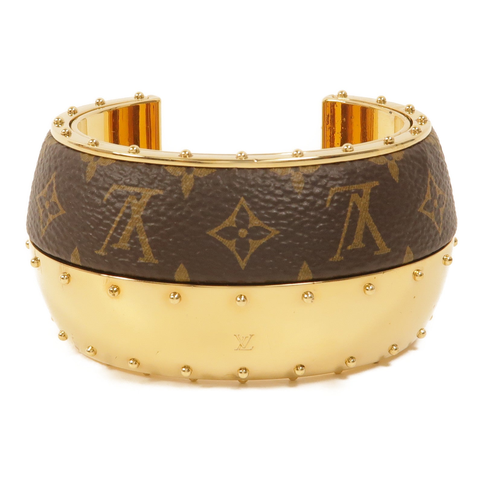 LOUIS VUITTON 金屬/Monogram Wild LV Cuff M手鐲