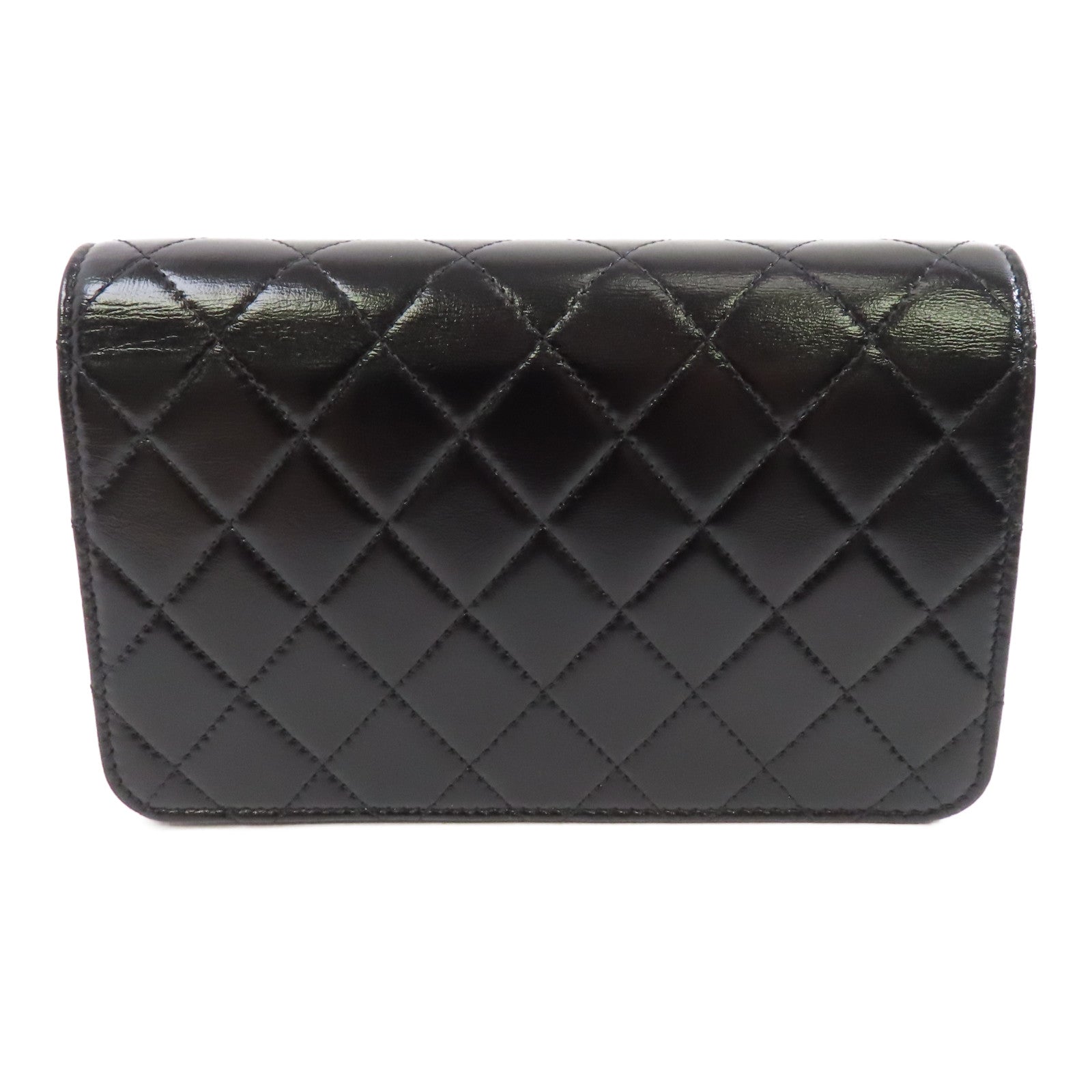 CHANEL 【激減優惠】菱格牛皮皮革Chanel 31 Wallet On Chain金扣鏈帶肩背袋黑色