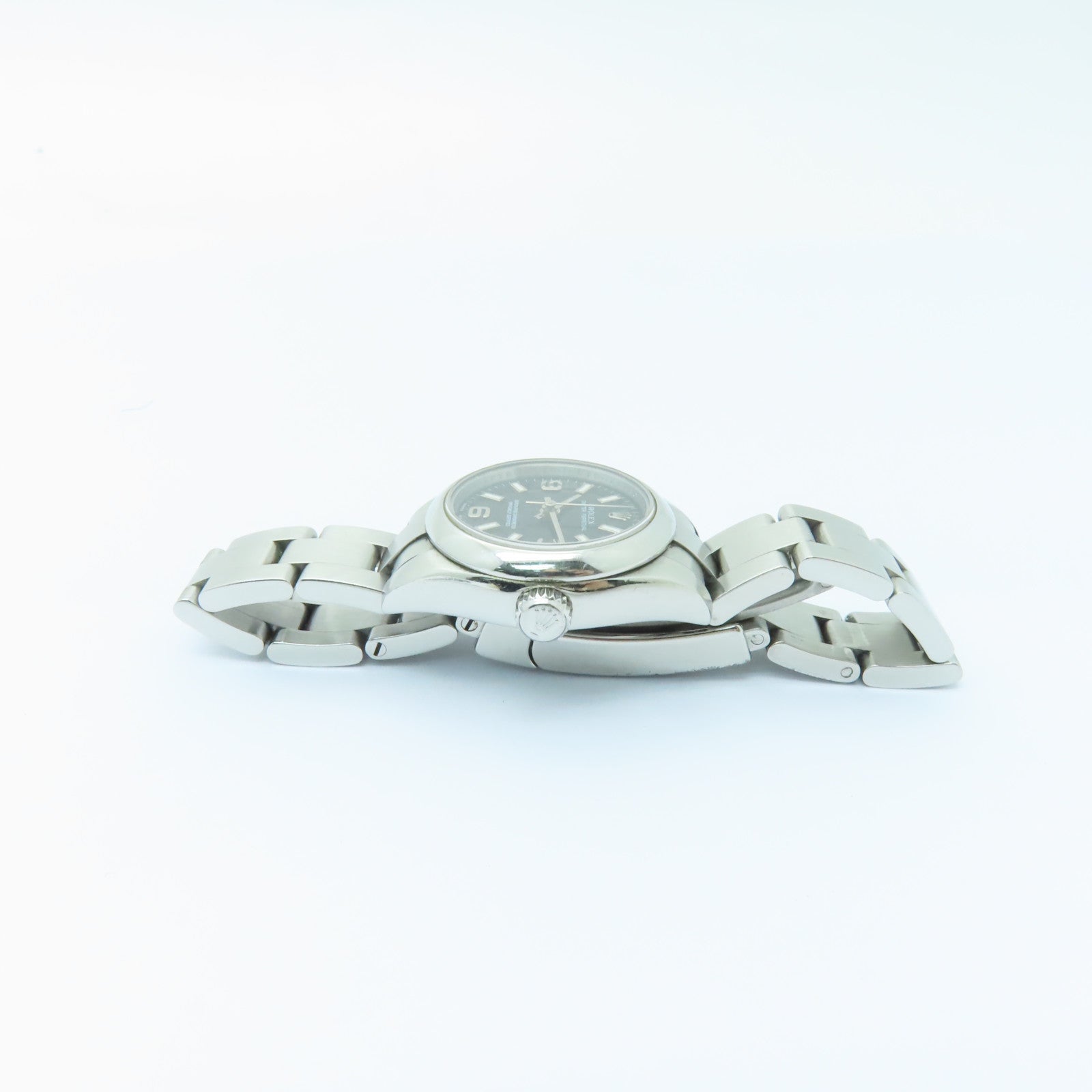 ROLEX Oyster Perpetual不鏽鋼手錶自動機芯黒色