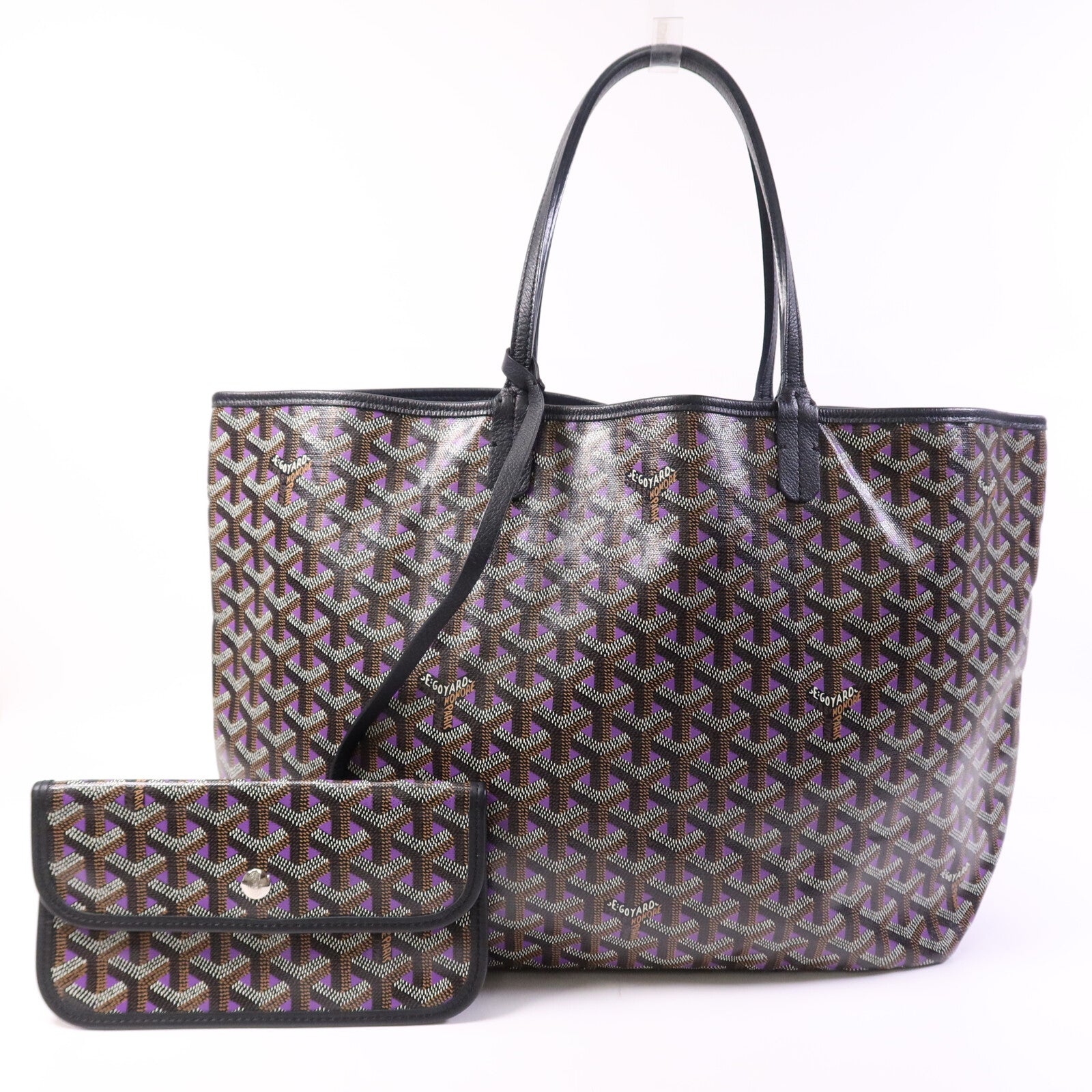 GOYARD 塗層帆布Saint Louis PM銀扣手挽袋