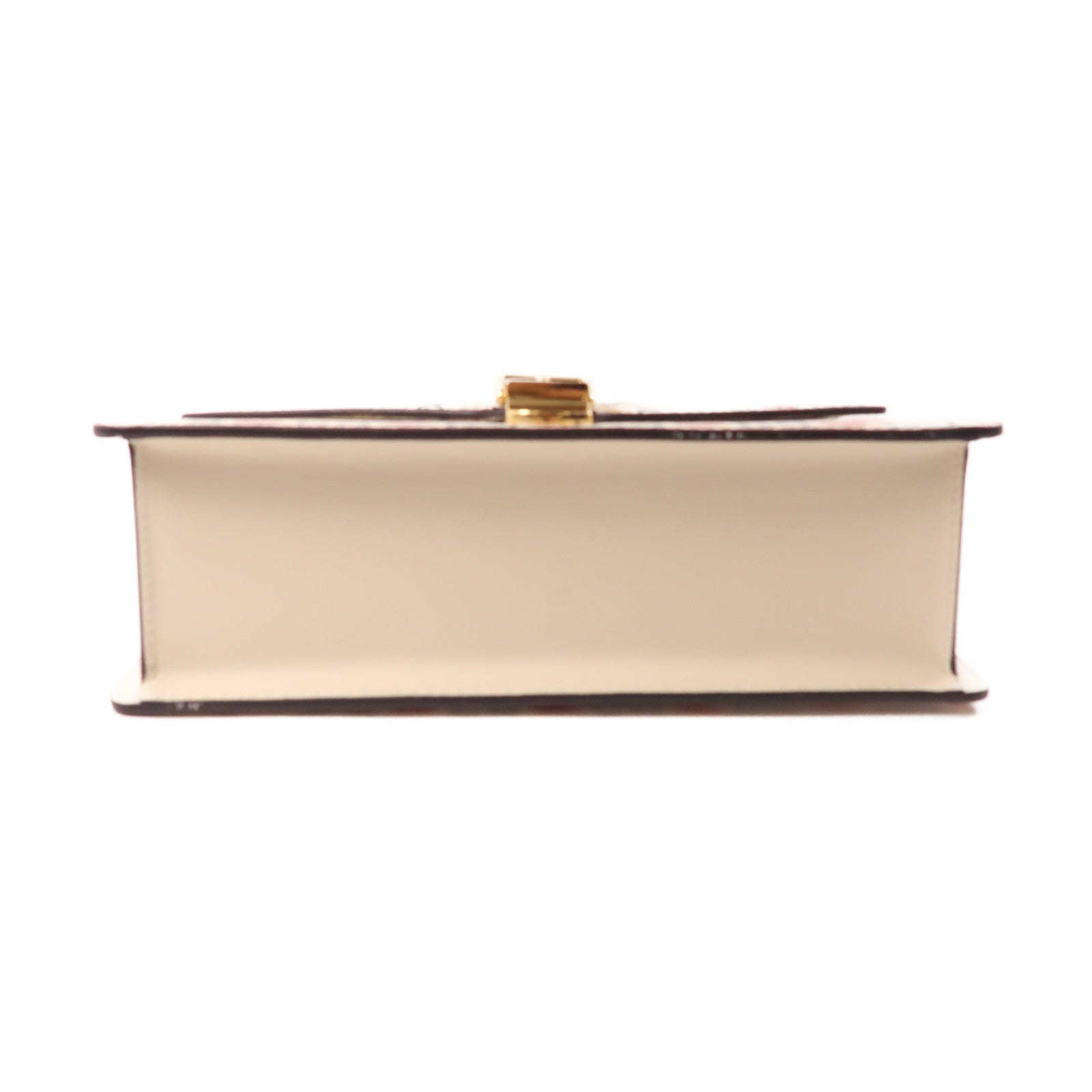 GUCCI 牛皮皮革Sylvie金扣肩背袋白色