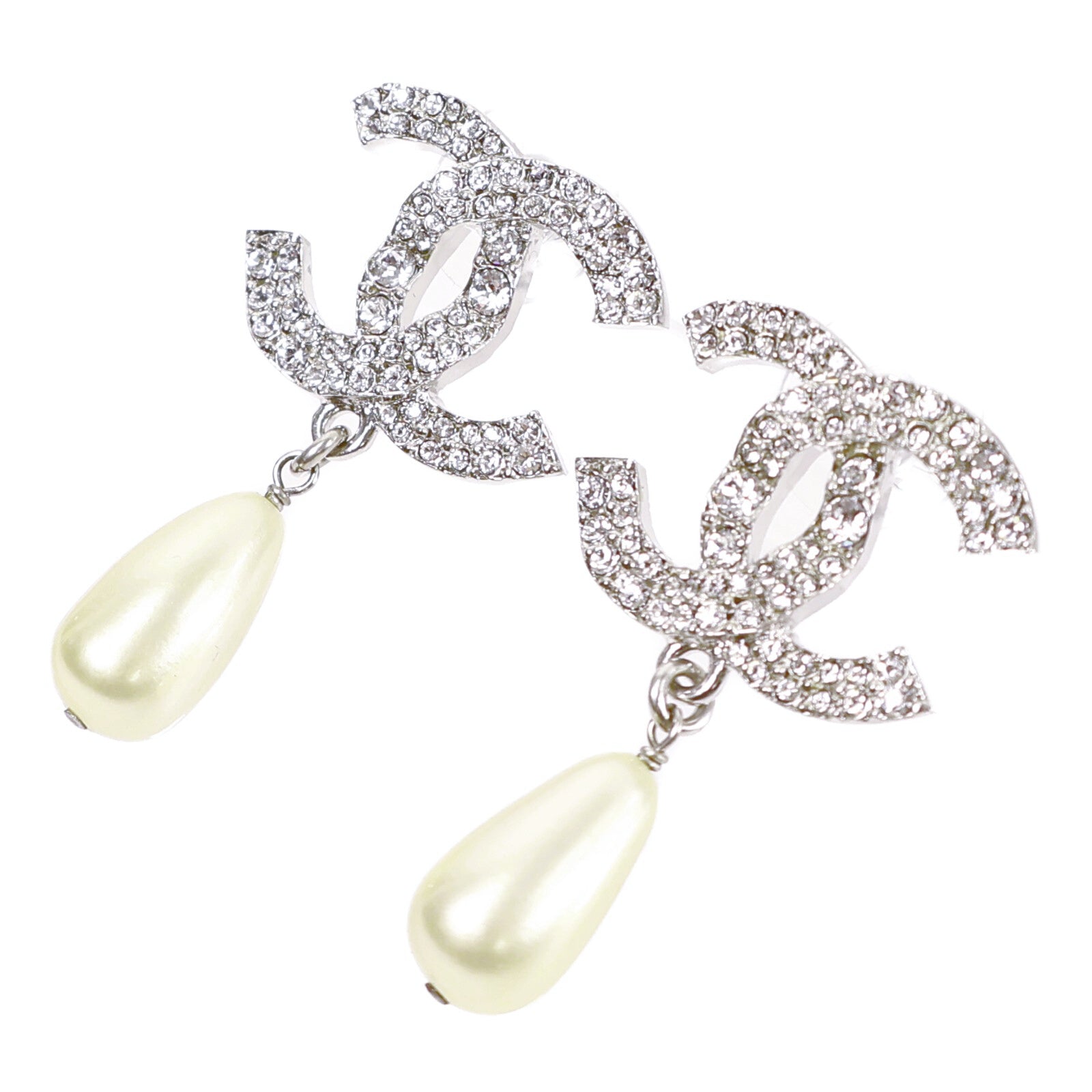 CHANEL 金屬/珍珠/水鑽Earrings耳環