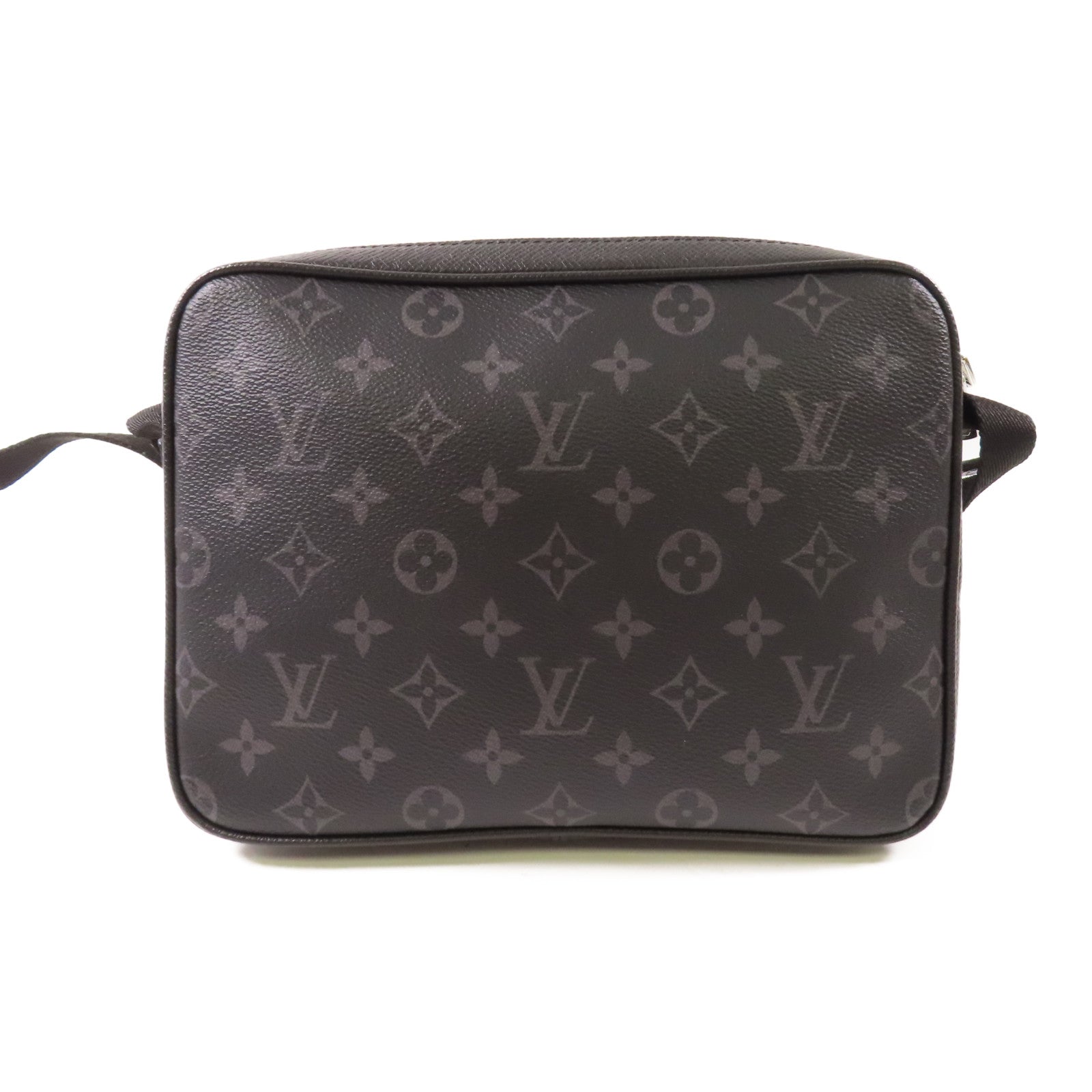 LOUIS VUITTON Monogram Eclipse/Taiga Outdoor Messenger銀扣肩背袋