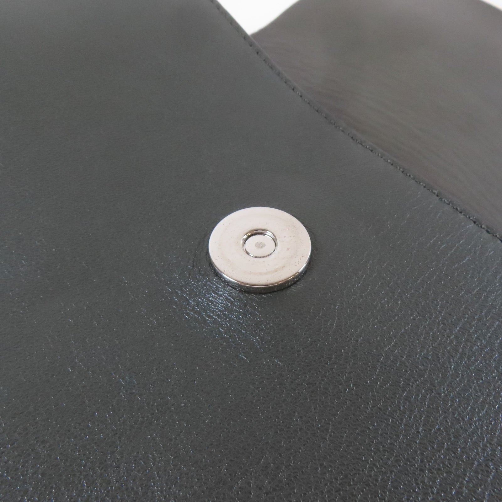 Chloe 牛皮皮革Shoulder Bag銀扣肩背袋黑色/綠色