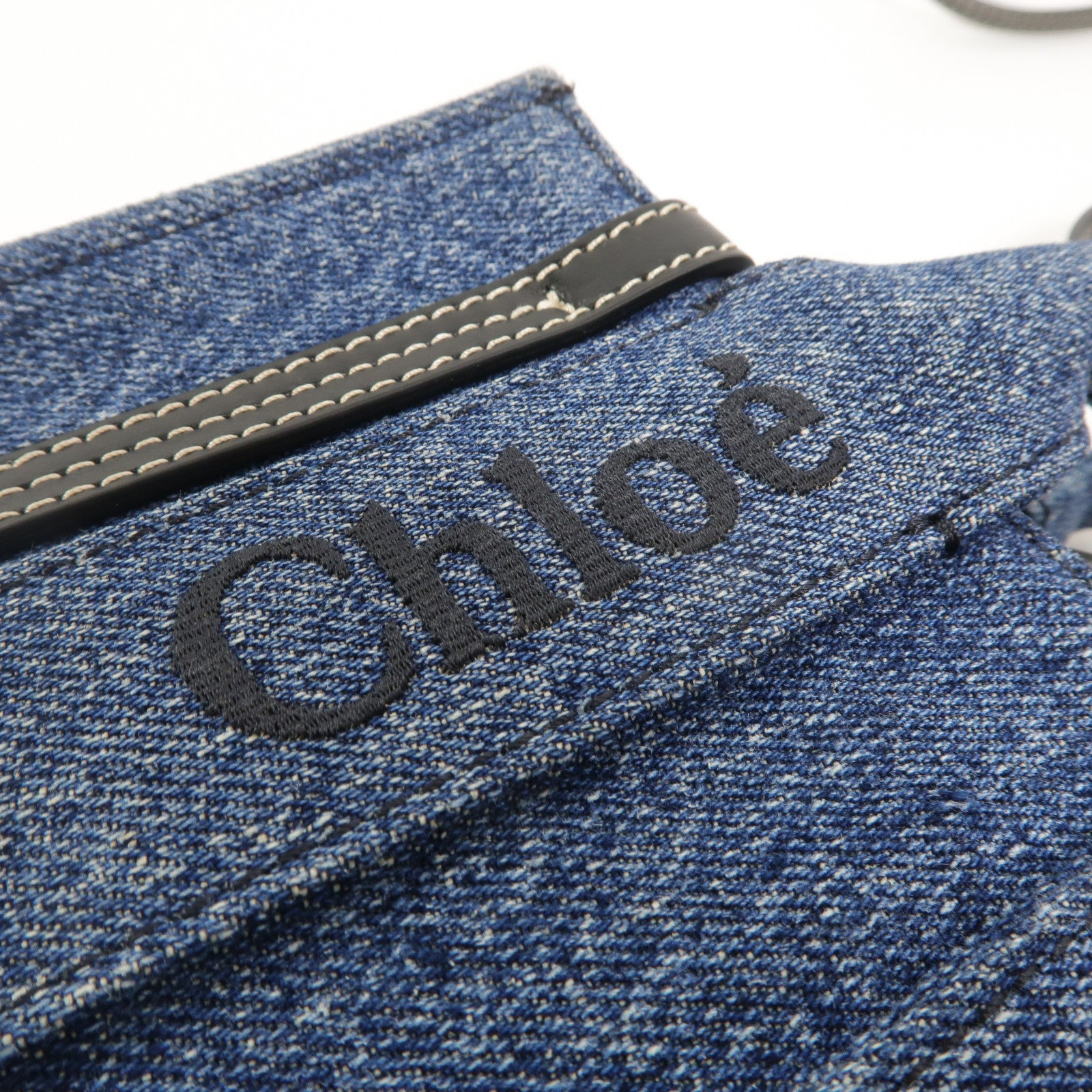 Chloe 牛仔布Woody Tote Mini手挽肩背兩用袋