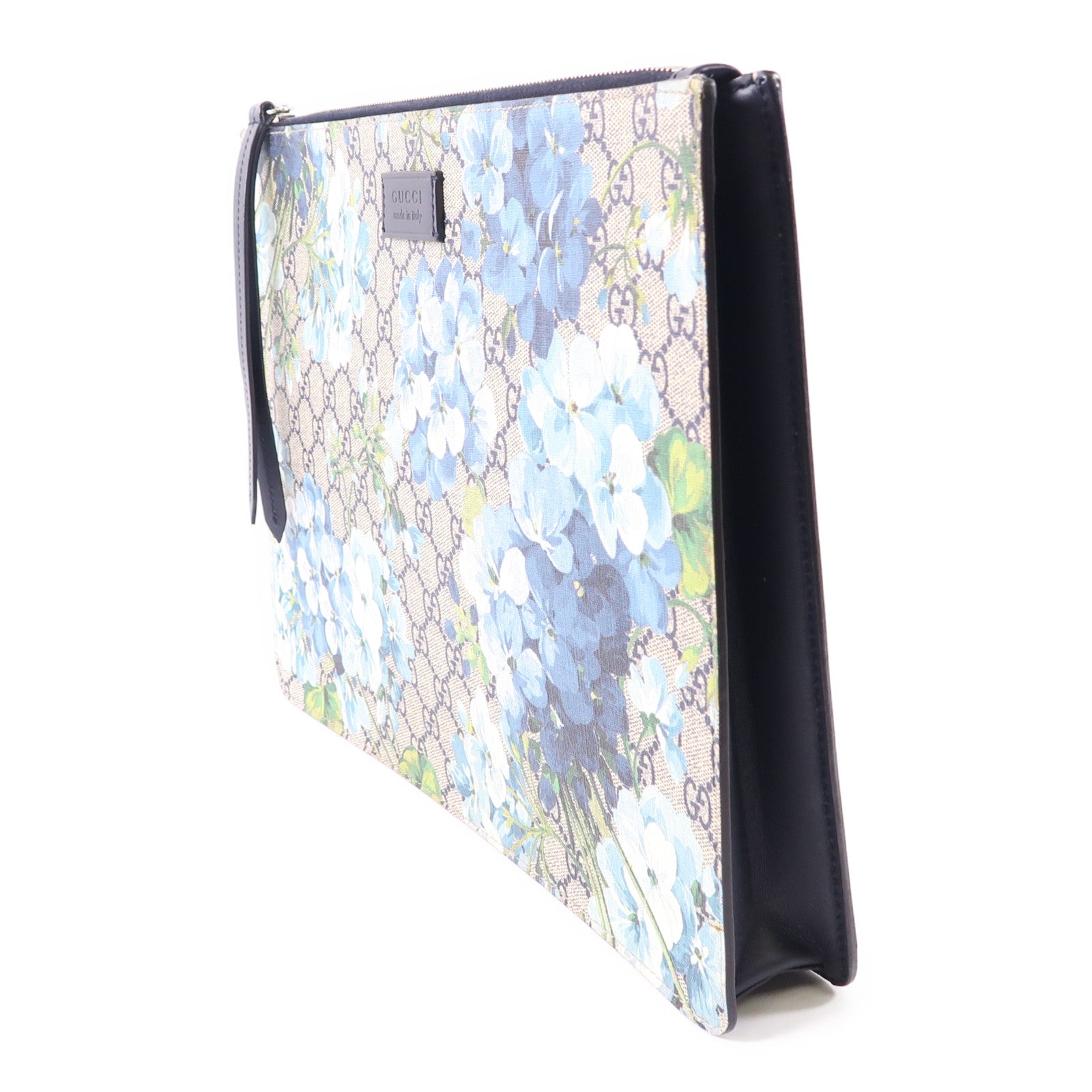 GUCCI 塗層帆布Clutch Bag銀扣手拿包