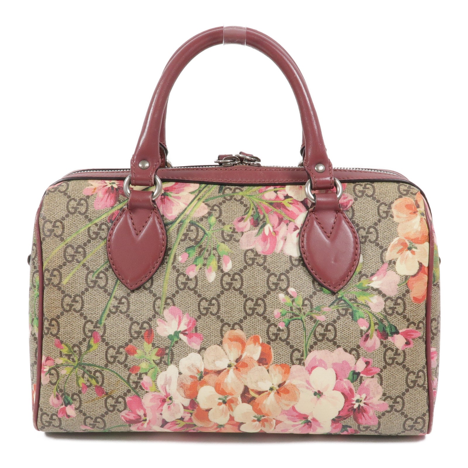 GUCCI 塗層帆布GG Supreme Blooms Boston Bag手挽肩背兩用袋