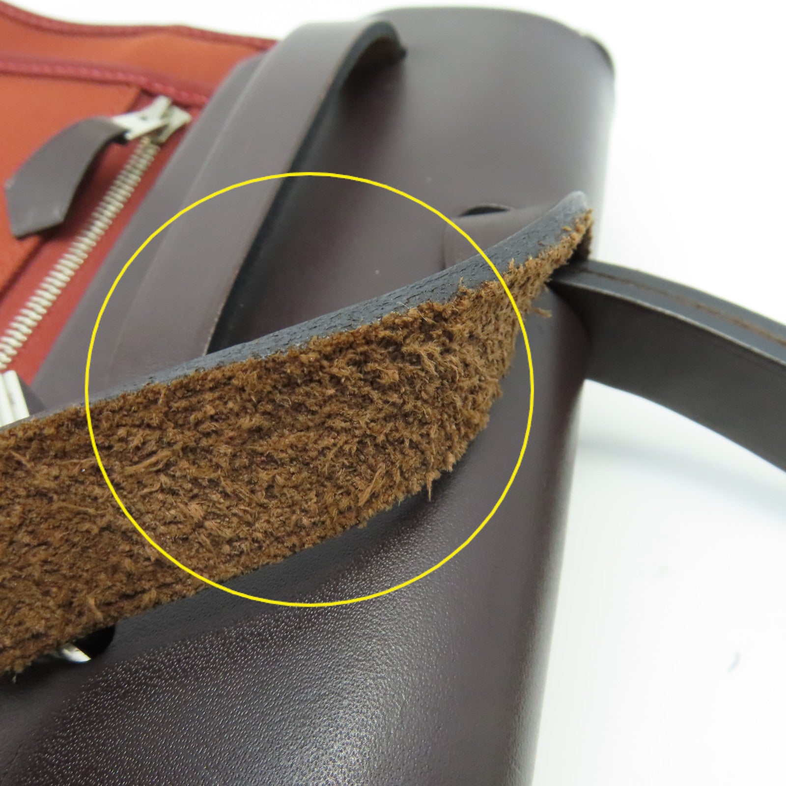 HERMES 帆布Herbag PM 2Way Shoulder Bag銀扣手挽肩背兩用袋Brique磚紅色