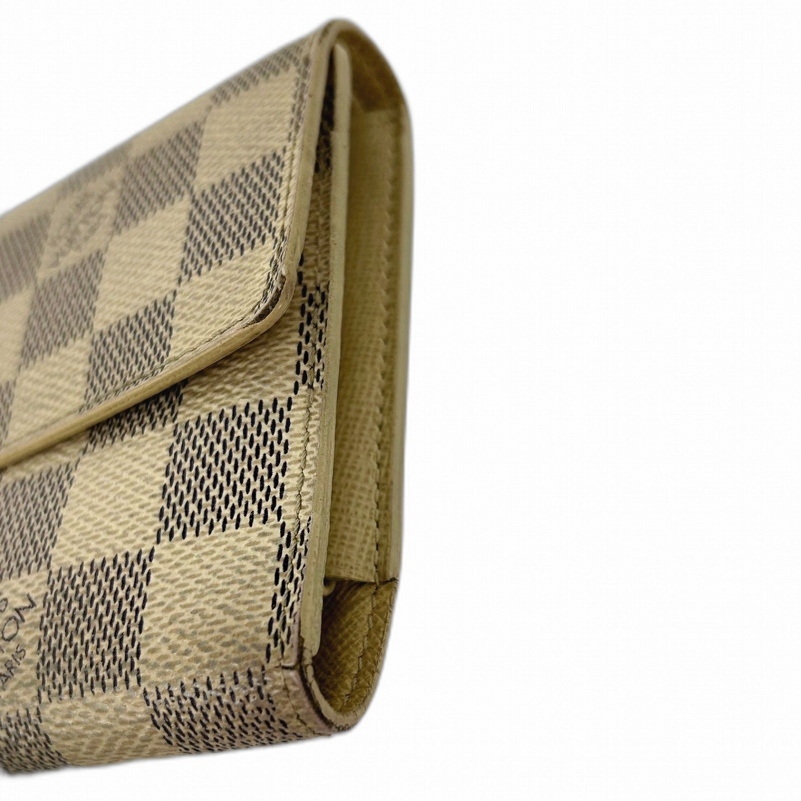 LOUIS VUITTON Damier Azur Portefeuille International金扣長錢包