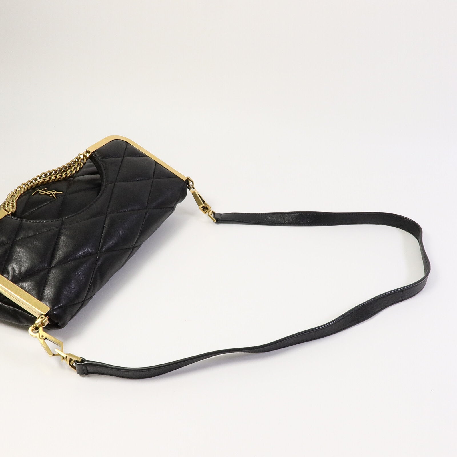 YVES SAINT LAURENT 羊皮皮革87 Frame Fold Over Shoulder Bag手挽肩背兩用袋