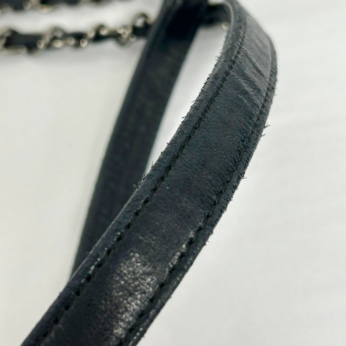 CHANEL CC SHW Chain Shoulder Bag Calfskin Leather