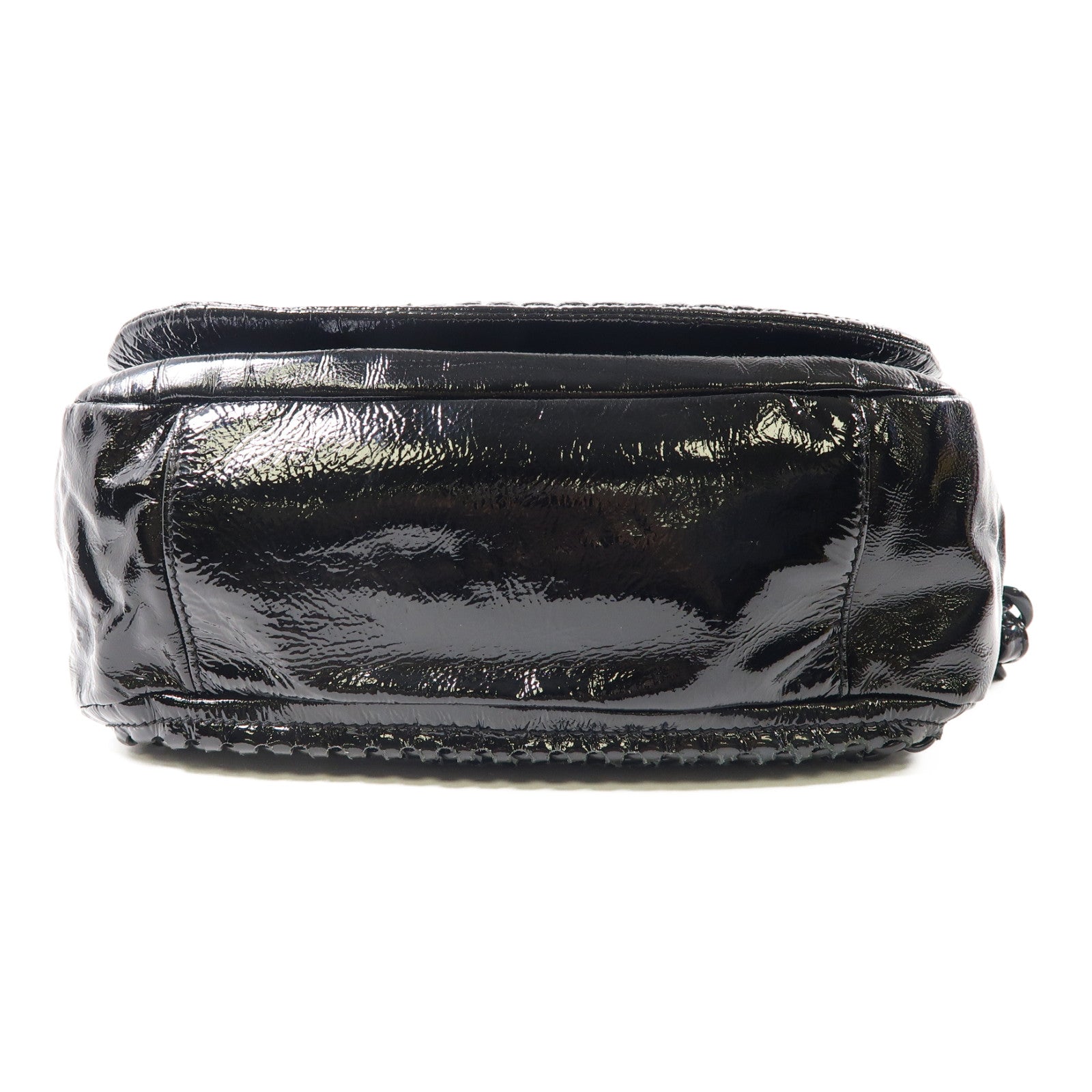 CHANEL 漆皮皮革Shoulder Bag肩背袋黑色