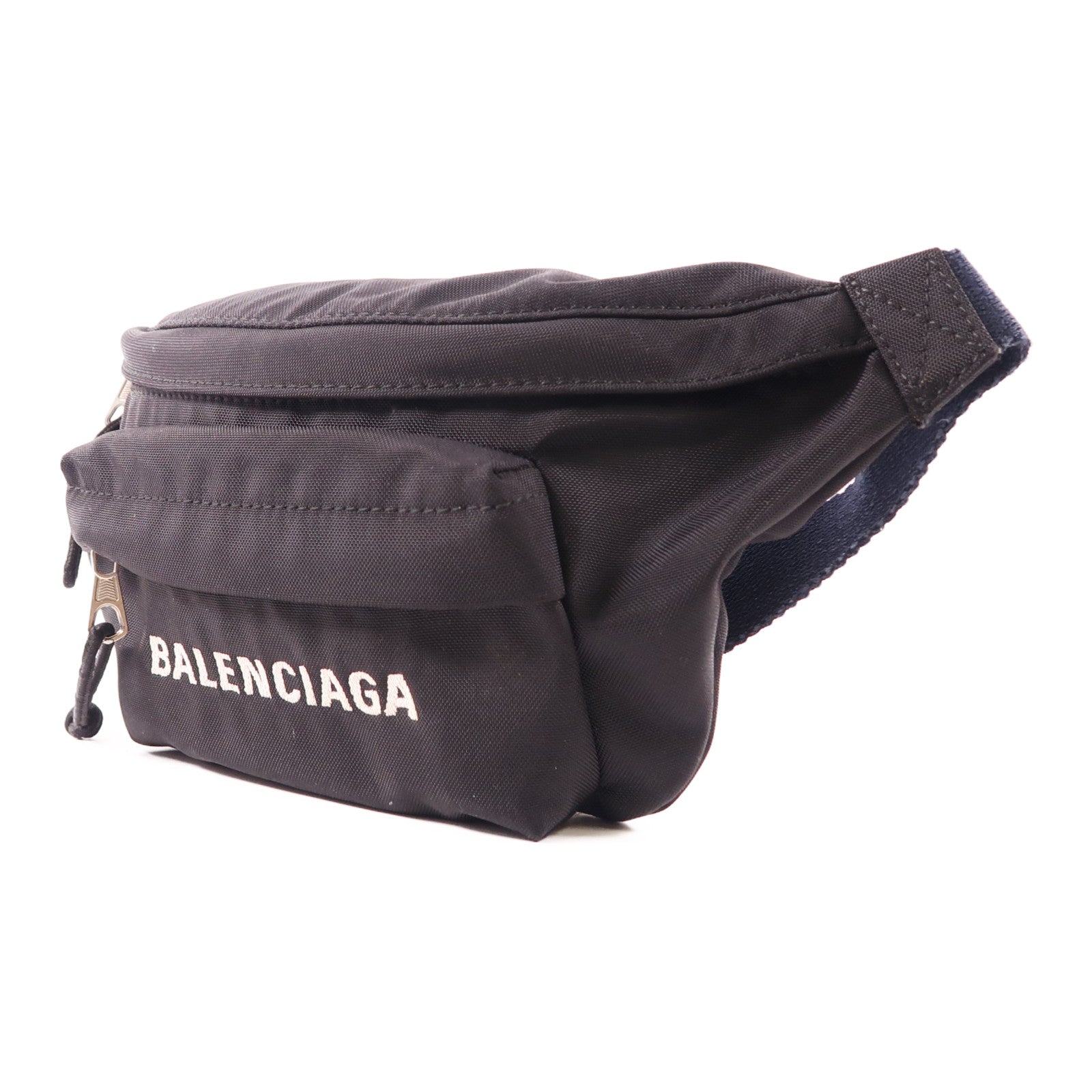 BALENCIAGA 尼龍Belt Bag銀扣腰包