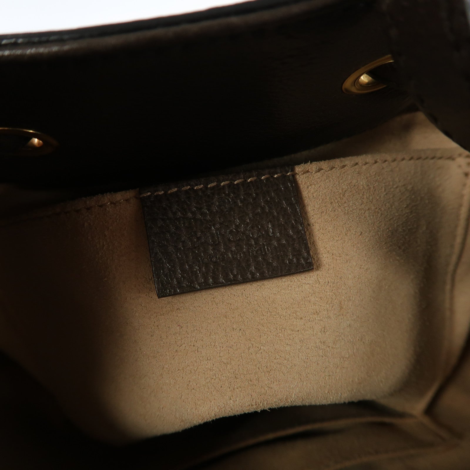 GUCCI 【激減優惠】塗層帆布Ophidia GG Small Bucket Bag金扣手挽肩背兩用袋啡色