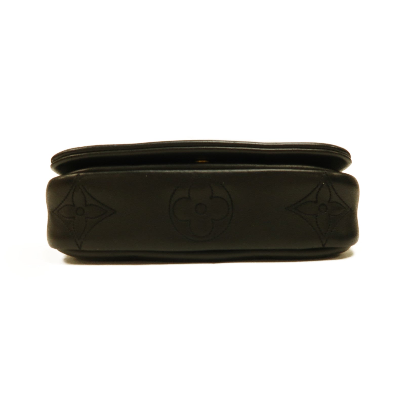 LOUIS VUITTON 【激減優惠】牛皮皮革Bubblegram Wallet On Strap金扣手挽肩背兩用袋黑色