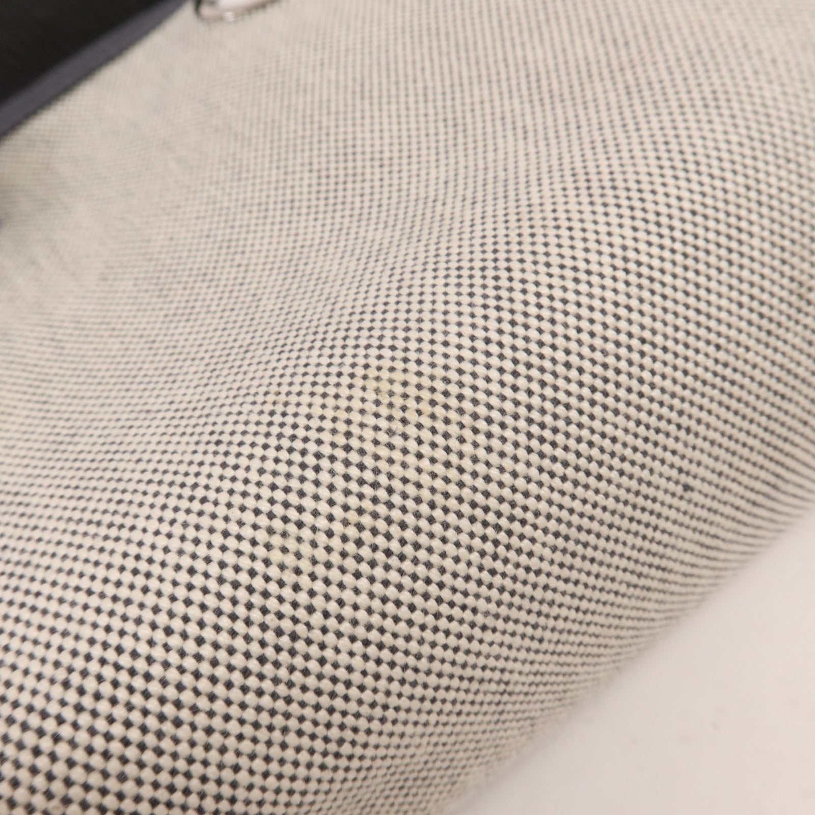 HERMES 帆布/皮革Mini Herbag銀扣肩背袋Ardoise