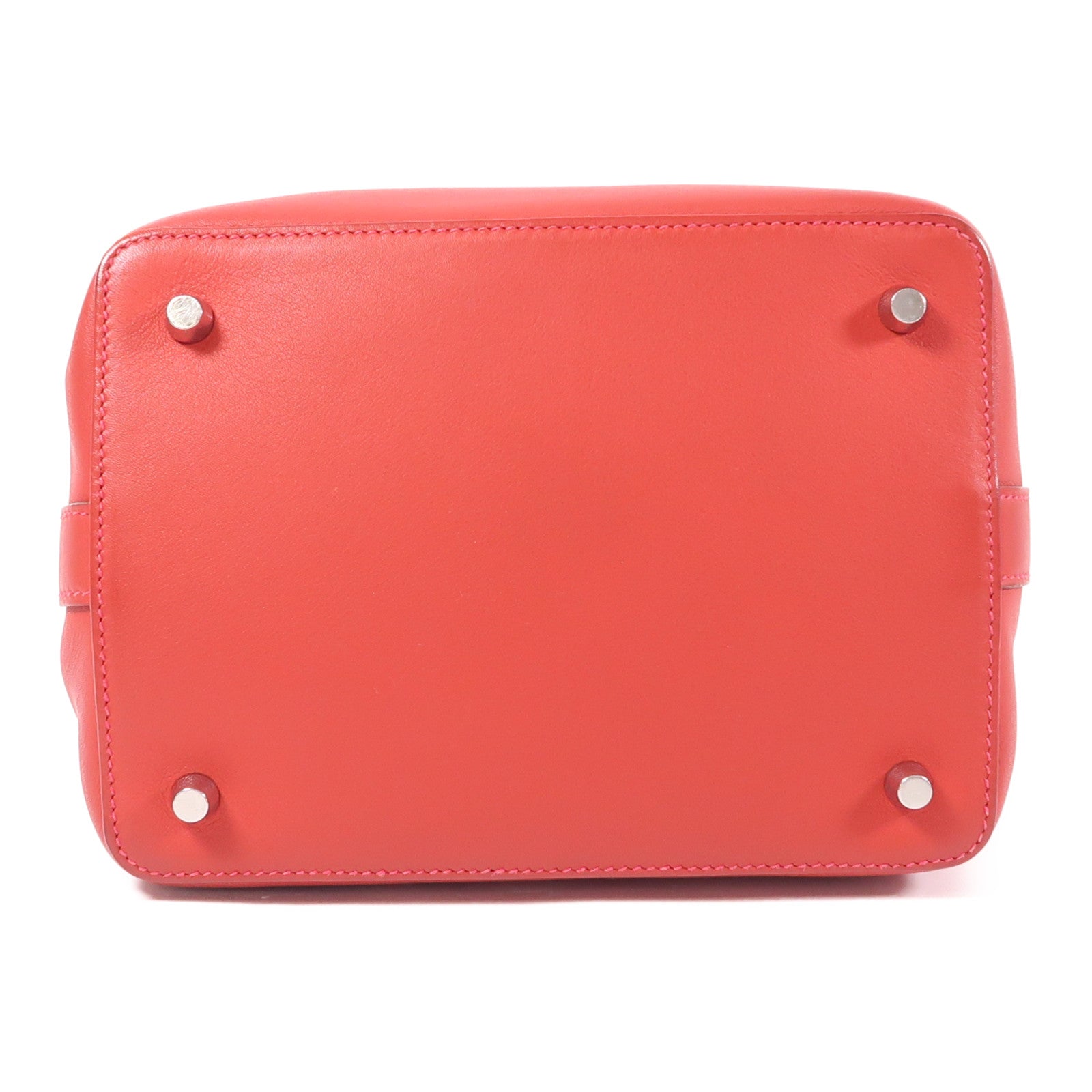 HERMES 【激減優惠】Swift皮革Tool Box 20銀扣手挽肩背兩用袋Vermillon