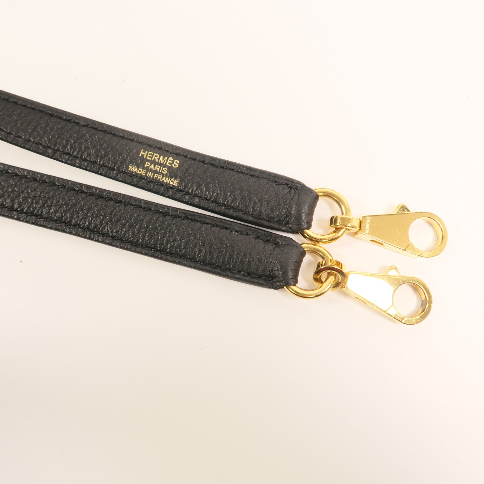 HERMES Clemence皮革Kelly 32金扣手挽肩背兩用袋Noir