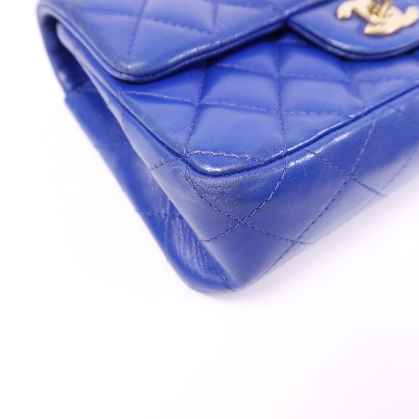 CHANEL 羊皮皮革Mini Classic 20金扣鏈帶肩背袋