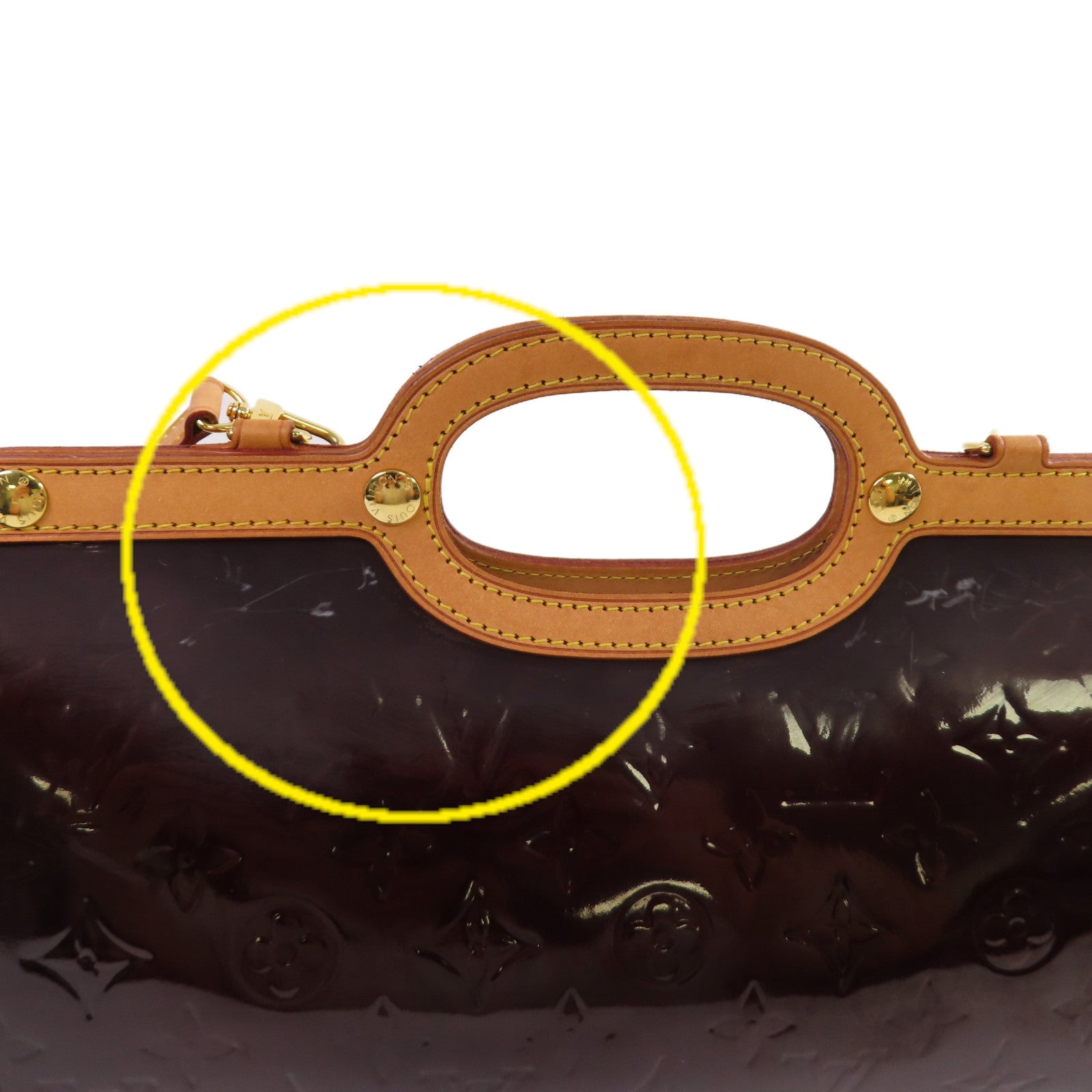 LOUIS VUITTON Monogram Vernis Roxbury Drive 2way Shoulder Bag金扣手挽肩背兩用袋酒紅色