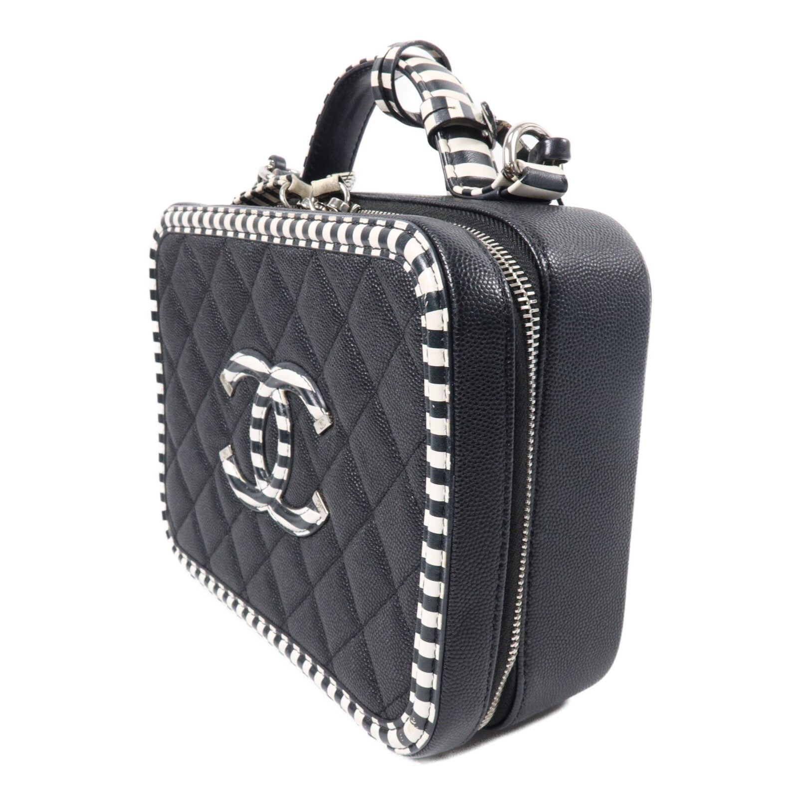 CHANEL 牛皮皮革Vanity Case手挽肩背兩用袋