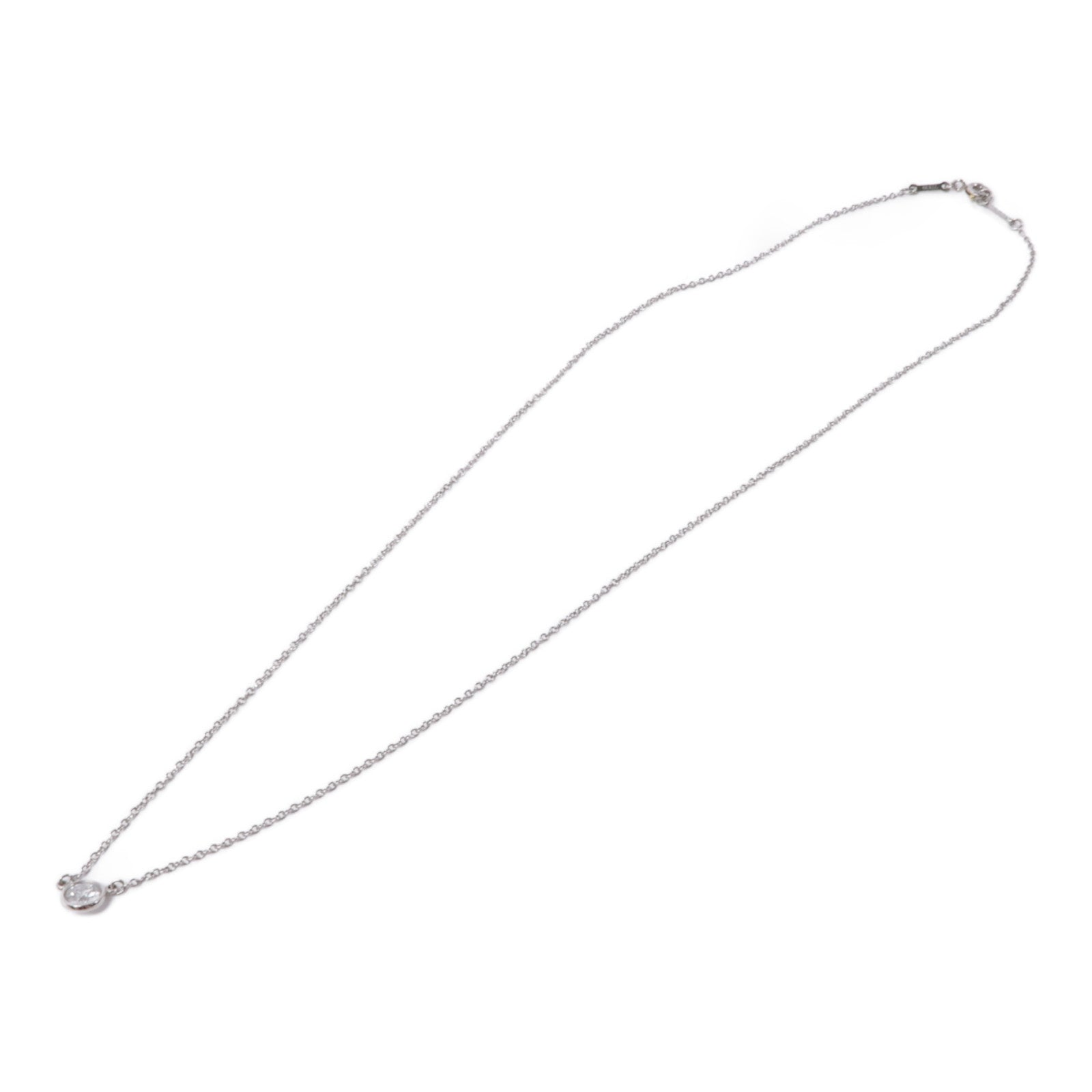 TIFFANY＆CO PT950鉑金Diamond By The Yard Necklace鑽石項鍊