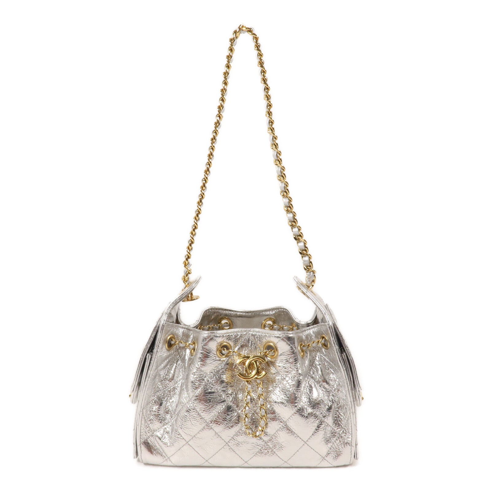 CHANEL 牛皮皮革Chanel 25 Mini鏈帶肩背袋