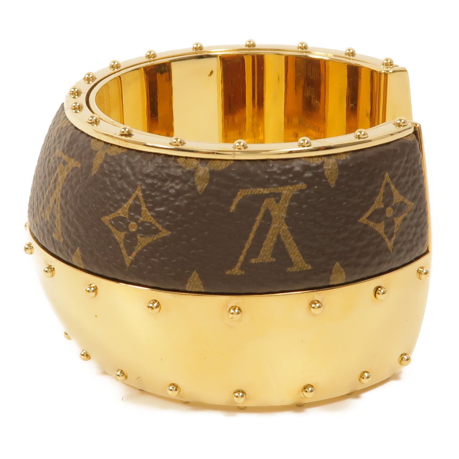 LOUIS VUITTON 金屬/Monogram Wild LV Cuff M手鐲