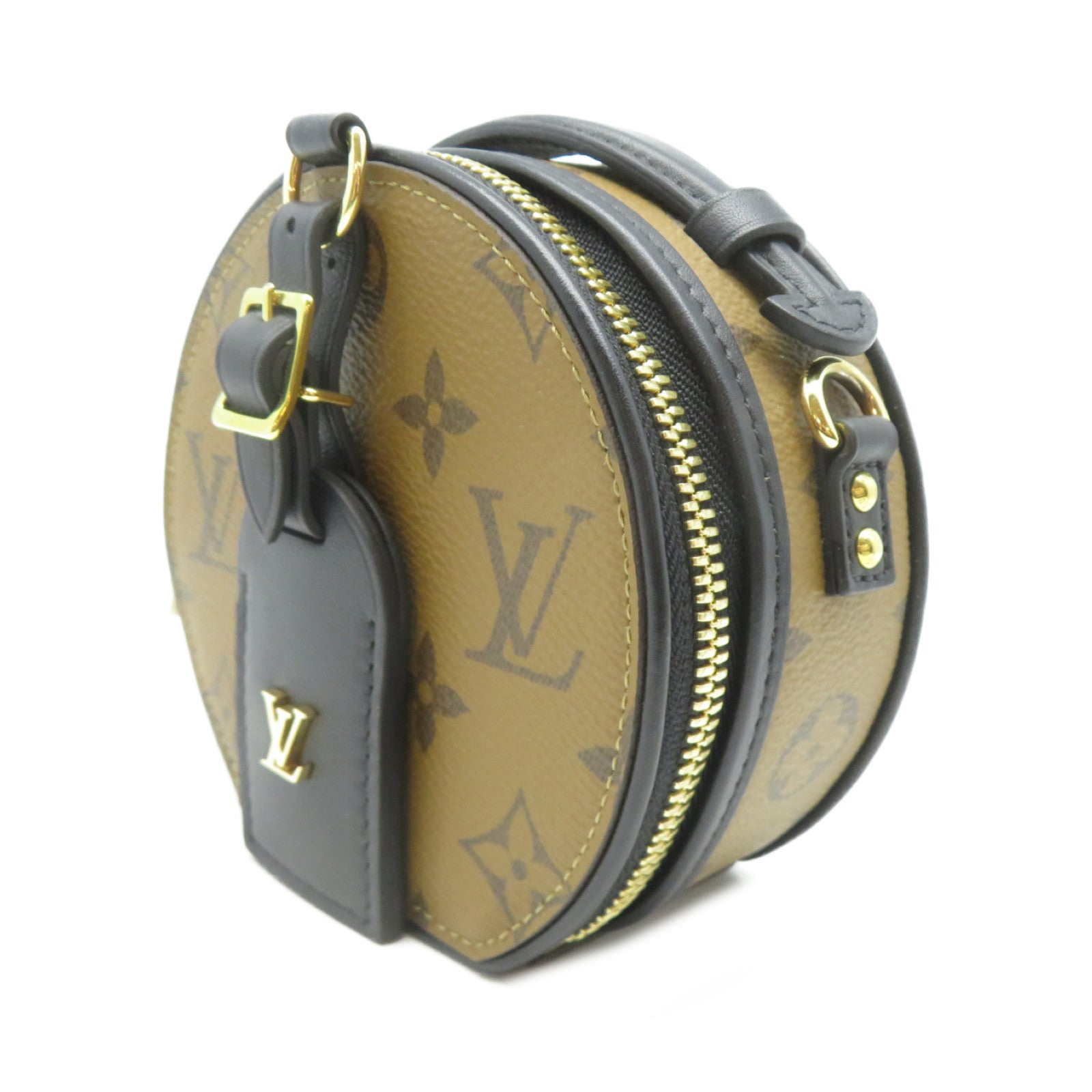 LOUIS VUITTON **【激減優惠】Monogram Mini Boite Chapean Shoulder Bag金扣手挽肩背兩用袋啡色