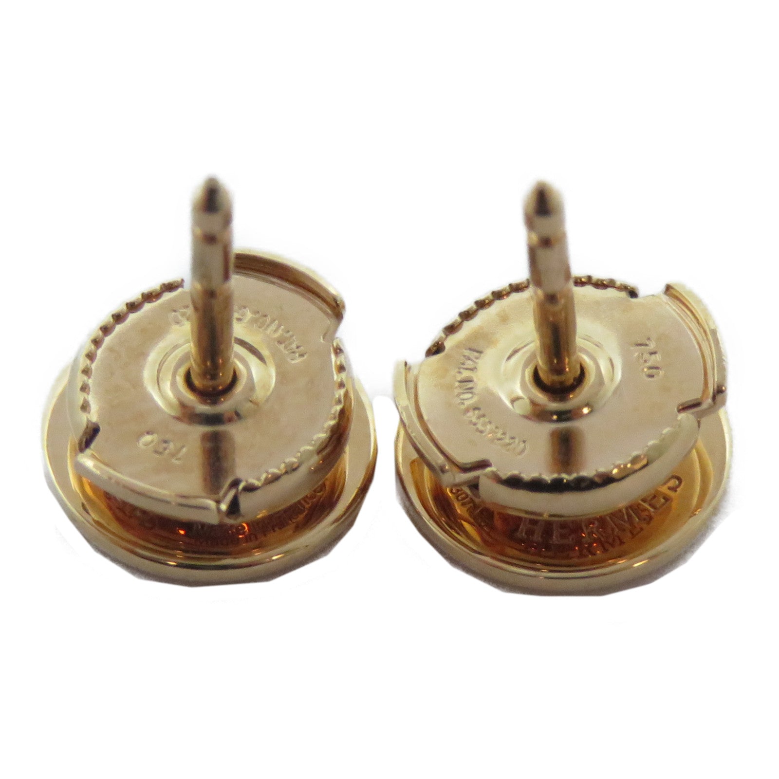 HERMES 18K玫瑰金Ex-Libris Earrings耳環