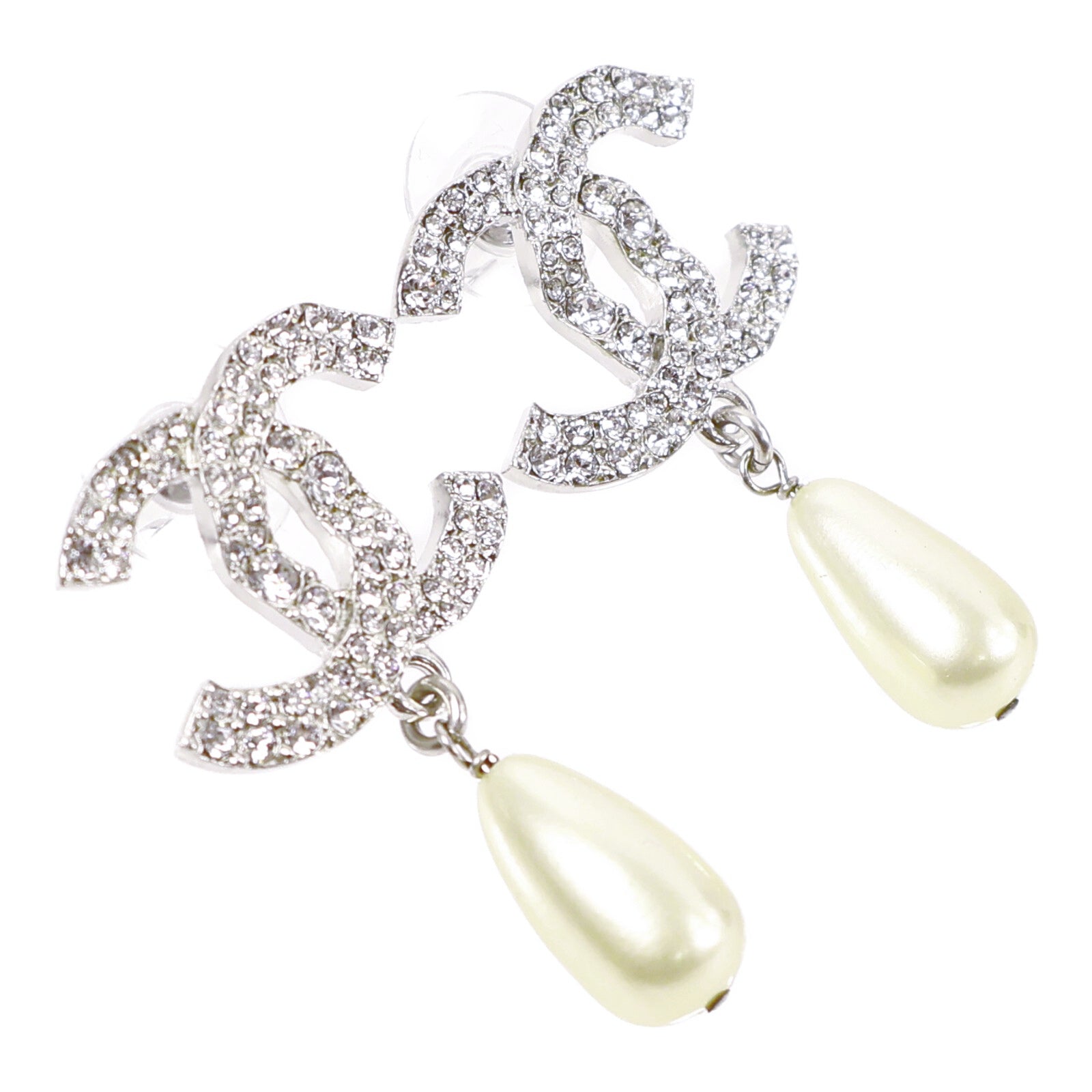 CHANEL 金屬/珍珠/水鑽Earrings耳環