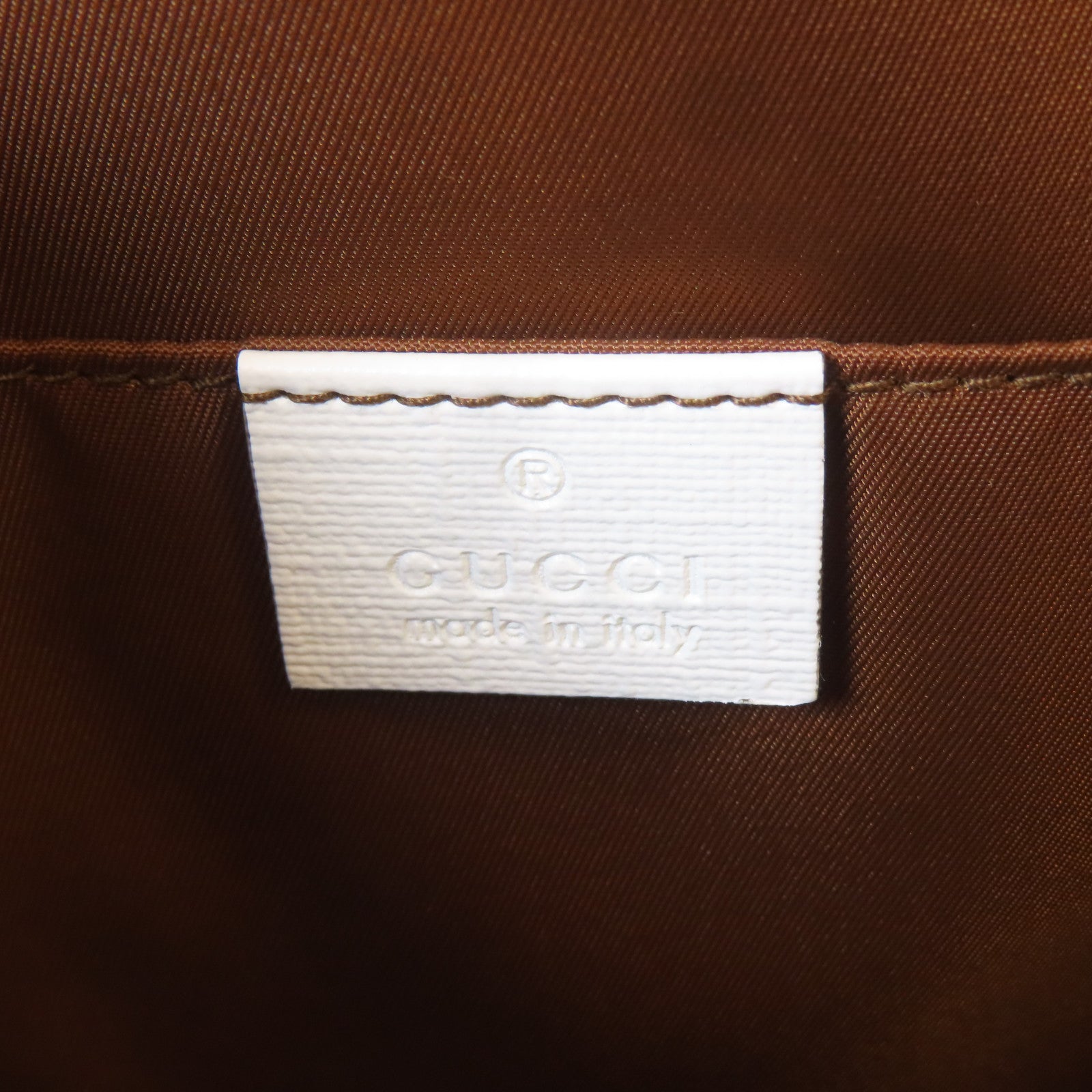 GUCCI 【激減優惠】塗層帆布GG Tote Bag銀扣手挽袋啡色/白色