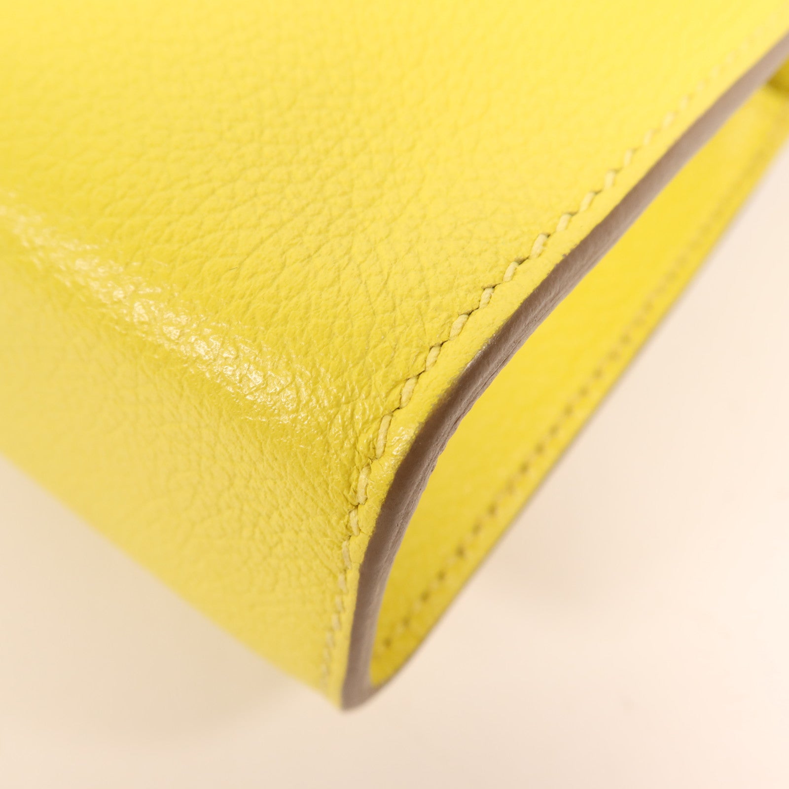 HERMES Evercolor皮革Clic-H 21銀扣肩背袋Lime