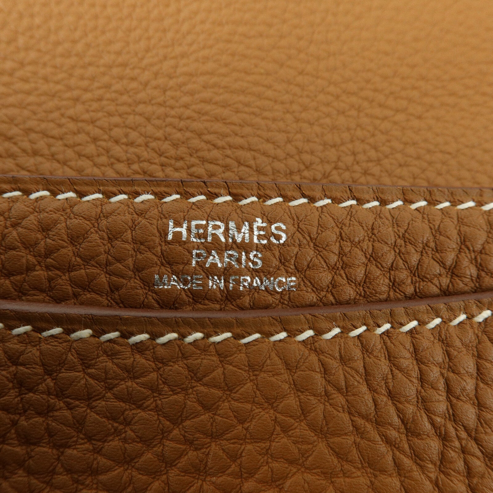 HERMES Togo皮革Steve Light Junior肩背袋Gold