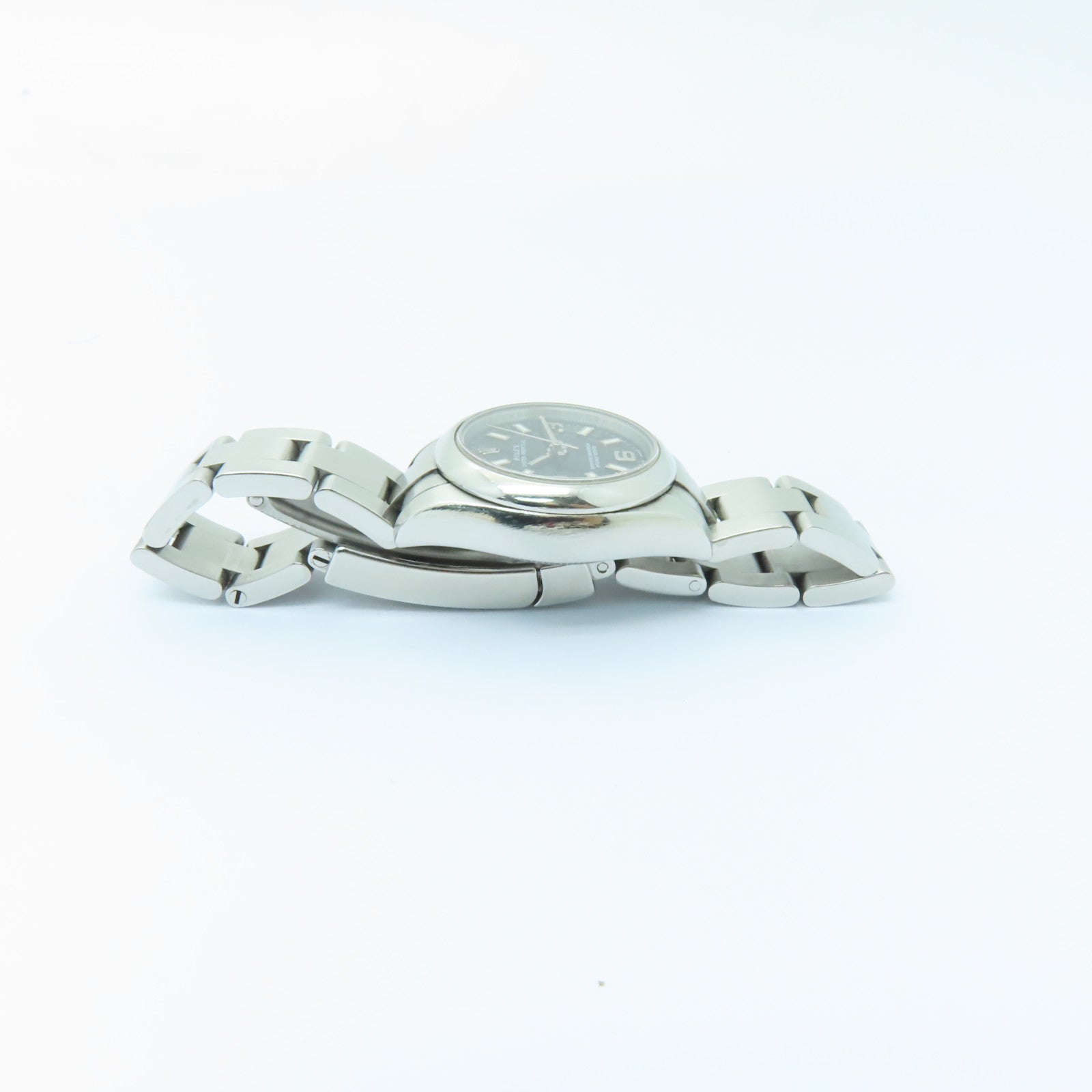 ROLEX Oyster Perpetual不鏽鋼手錶自動機芯黒色