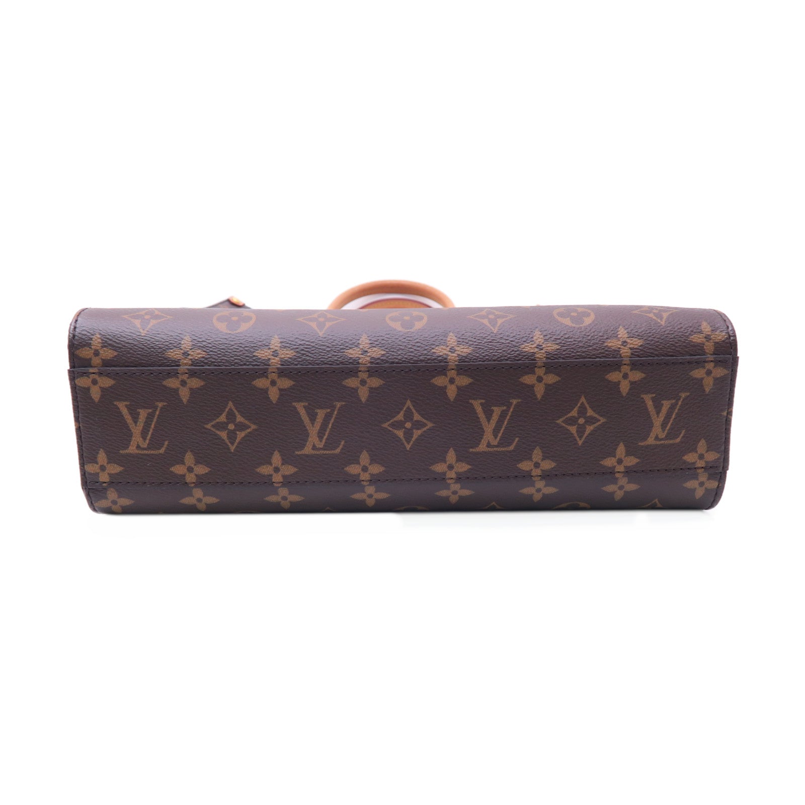 LOUIS VUITTON 【激減優惠】Monogram Sac Plat PM金扣手挽肩背兩用袋啡色