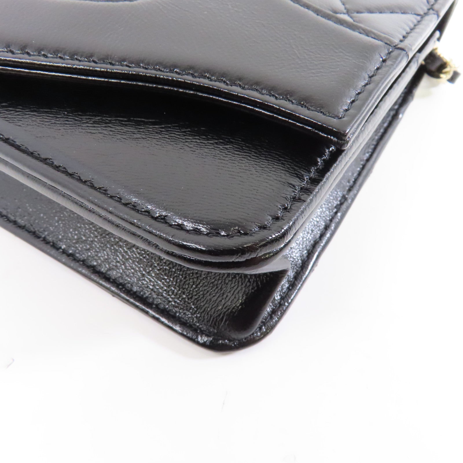 CHANEL 【激減優惠】菱格牛皮皮革Chanel 31 Wallet On Chain金扣鏈帶肩背袋黑色