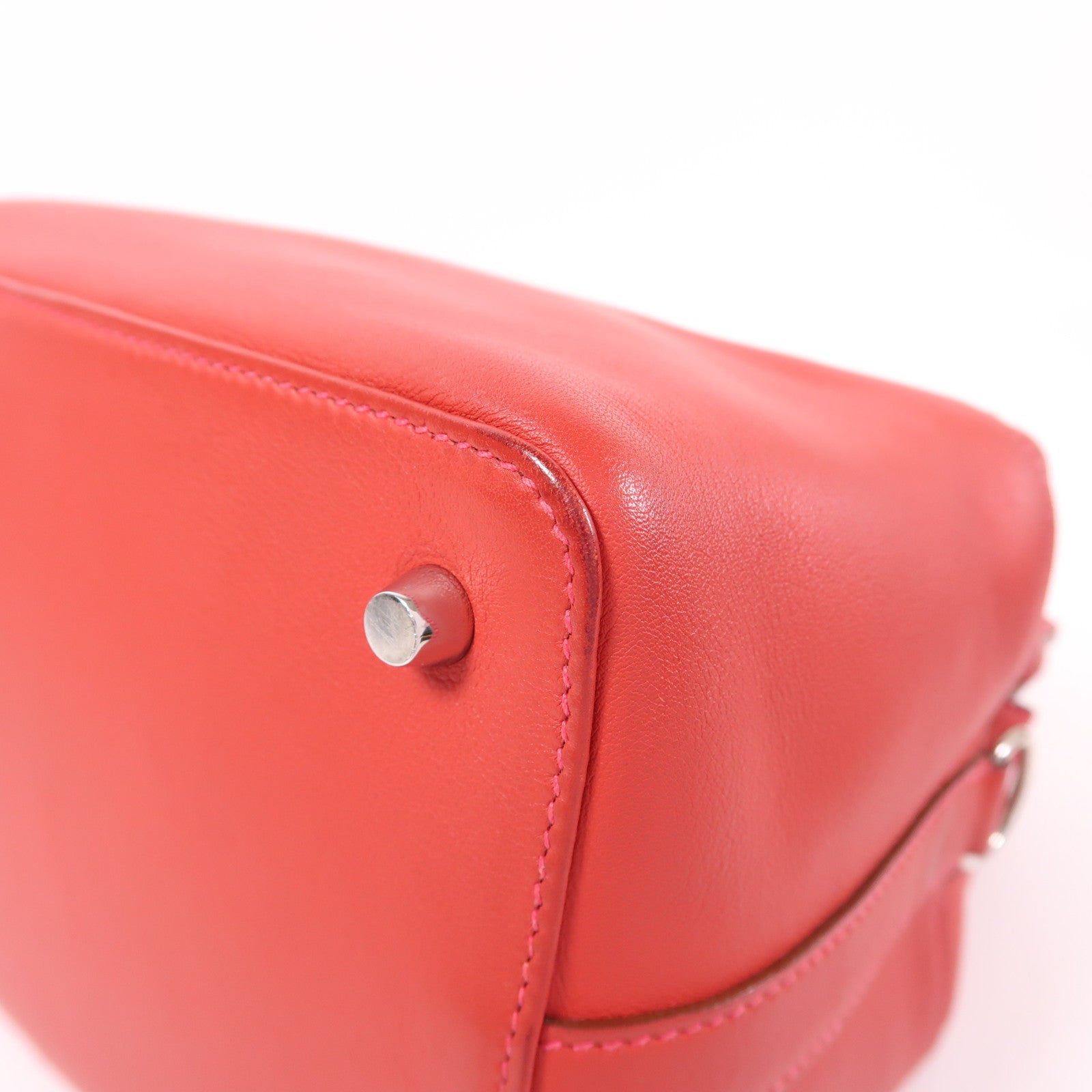 HERMES Swift皮革Tool Box 20銀扣手挽肩背兩用袋Vermillon