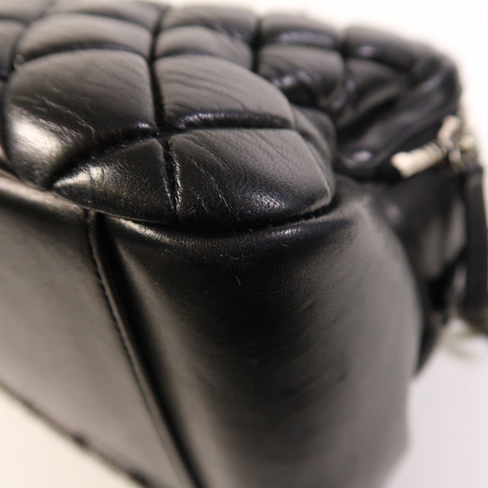 CHANEL 羊皮皮革Chain Shoulder銀扣鏈帶肩背袋