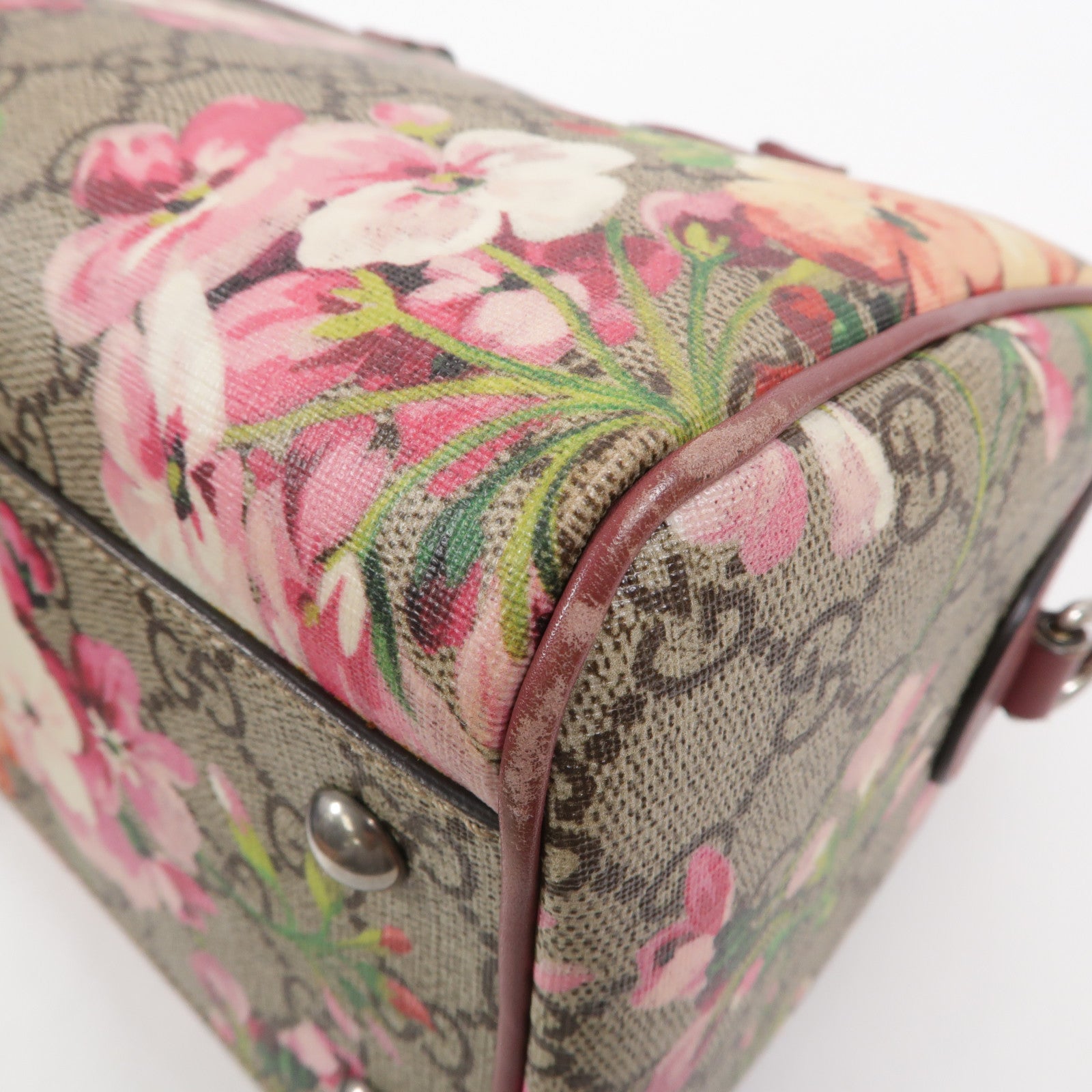 GUCCI 塗層帆布GG Supreme Blooms Boston Bag手挽肩背兩用袋